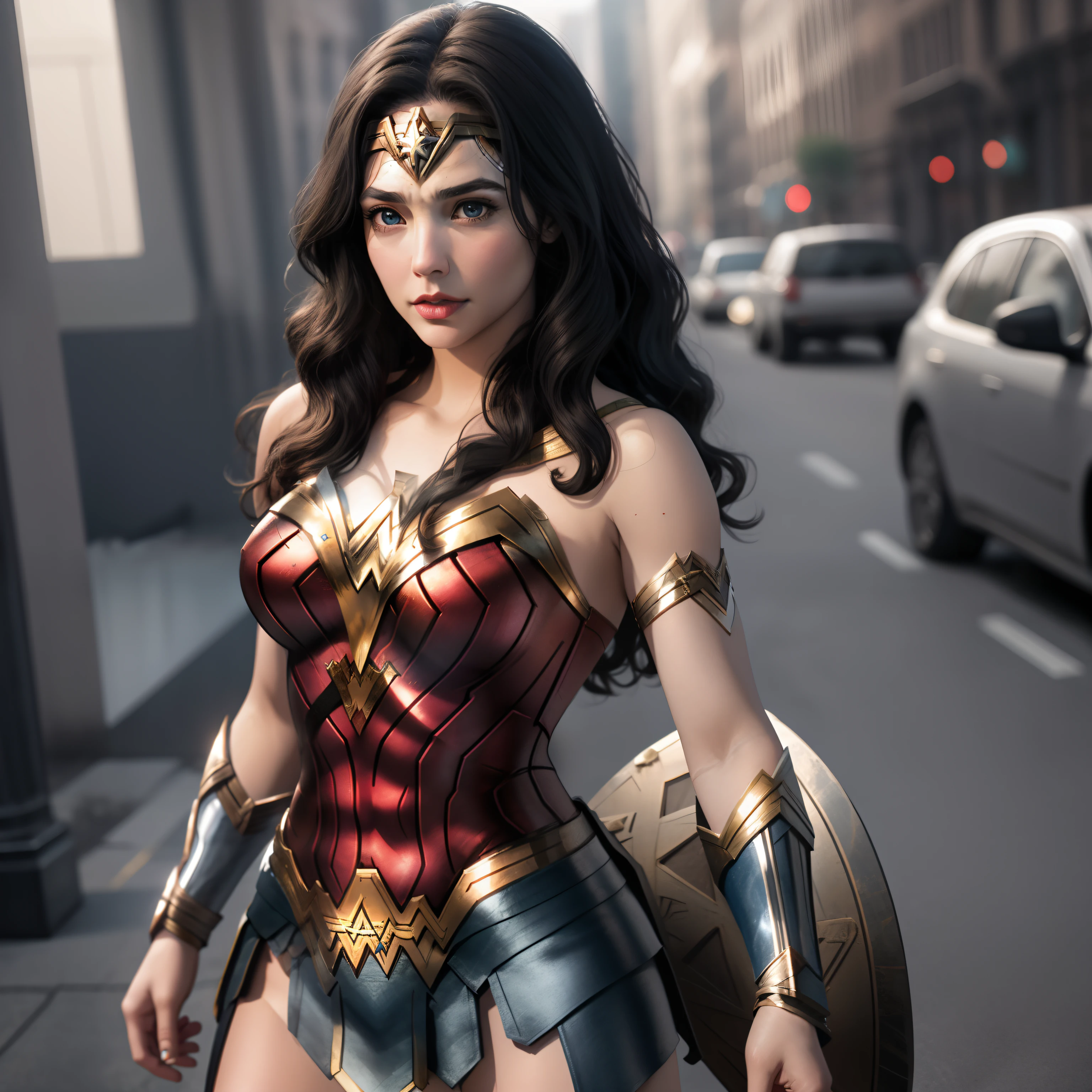Wonder Woman standing in a sexy pose