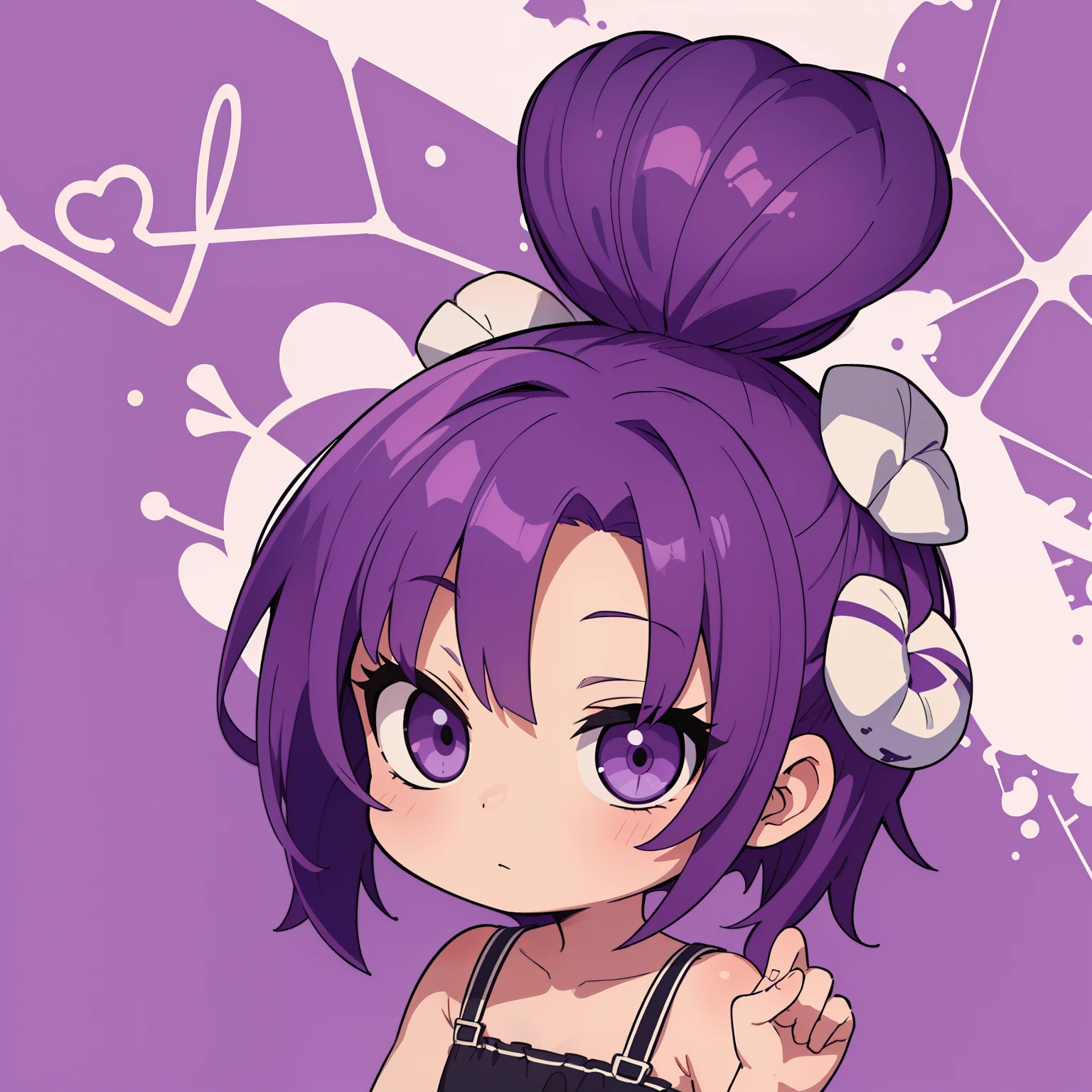 obra-prima, melhor qualidade, rindo, cabelo ROXO, purple hair, chibi infantil, Chibi, rindo