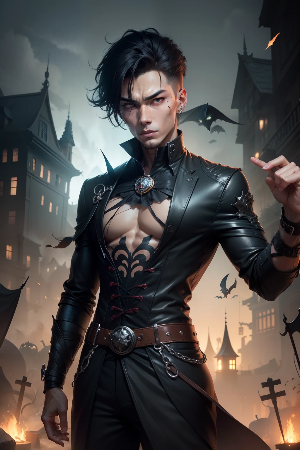 Yan,Male face,Spooky and terrifying