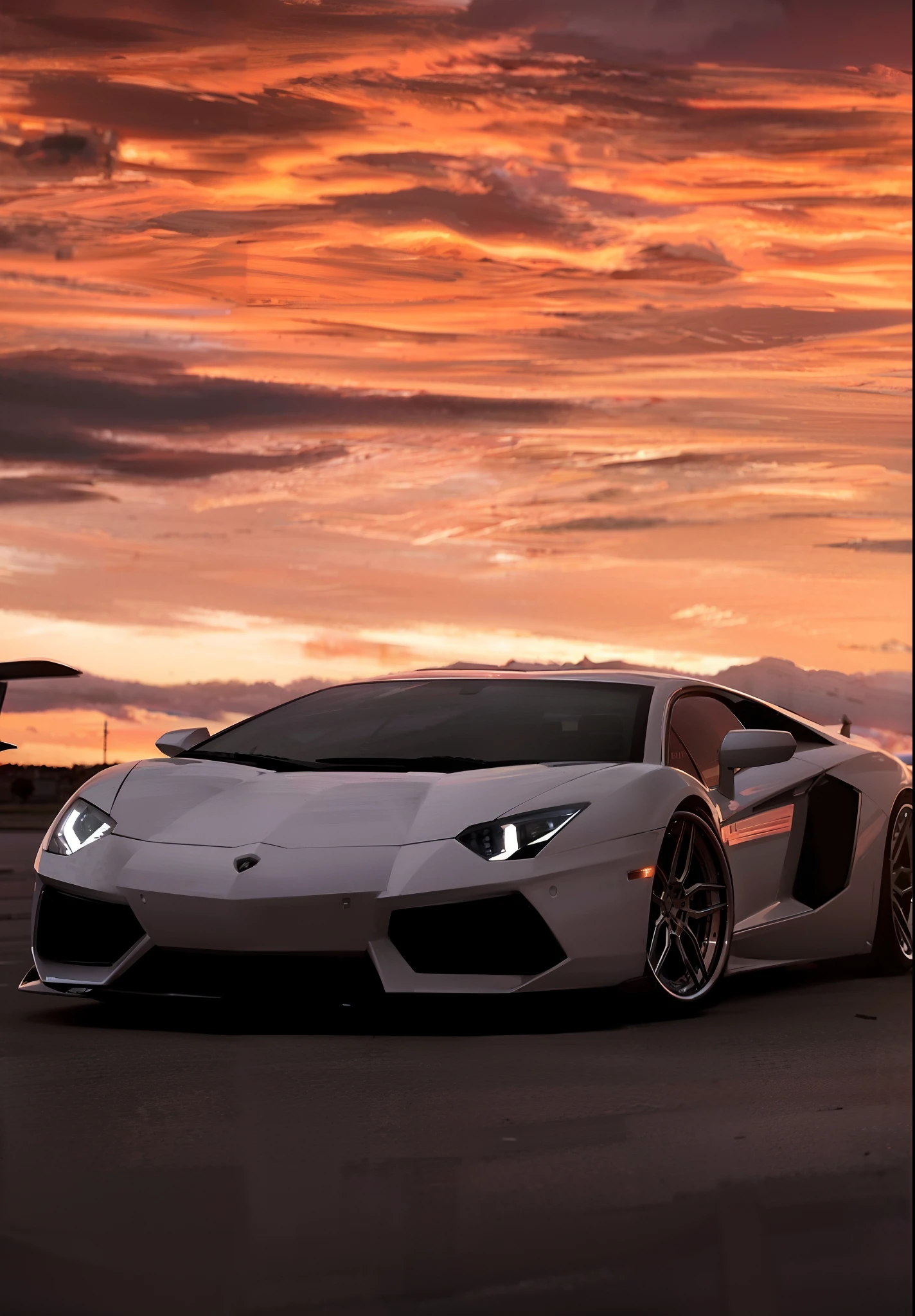 um close up de um carro esportivo branco estacionado em uma pista, Lamborghini, Estilo Lamborghini Ousado, Super carro, carro esportivo, carro esportivo, Supercarro, carro esporte, paper awesome wallpaper, fundo do papel de parede, estilo de vida de luxo, wallpaper mobile, low view, in the sunset, luxo e elite, Carro esportivo, stunning sunset, Forma perfeita, lamborghini aventador photoshoot, Lamborghini Rosa Aventador