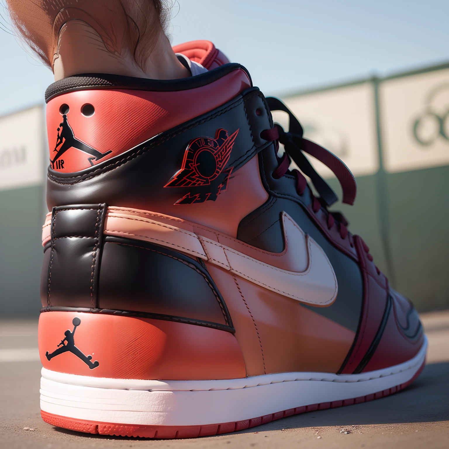 Air Tennis Jordan 1 alta 85 camuflado vermelho,realista