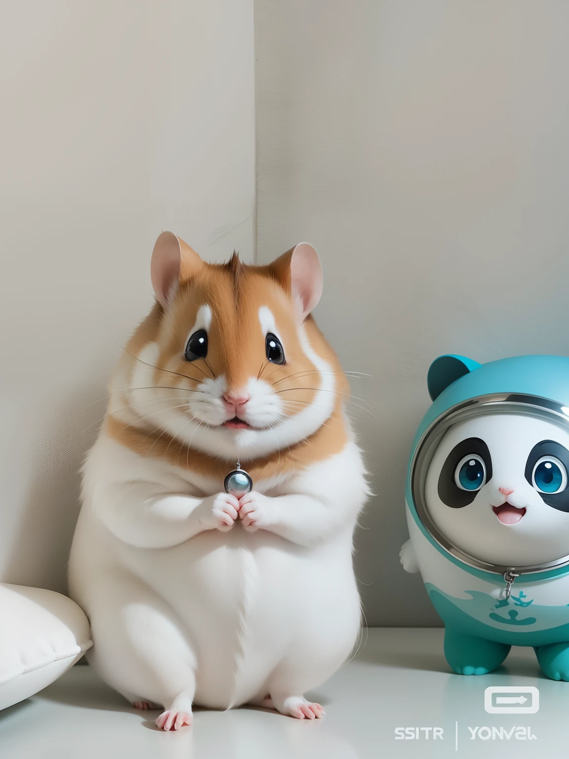 Cartoon avatar in minimalist style，hamster