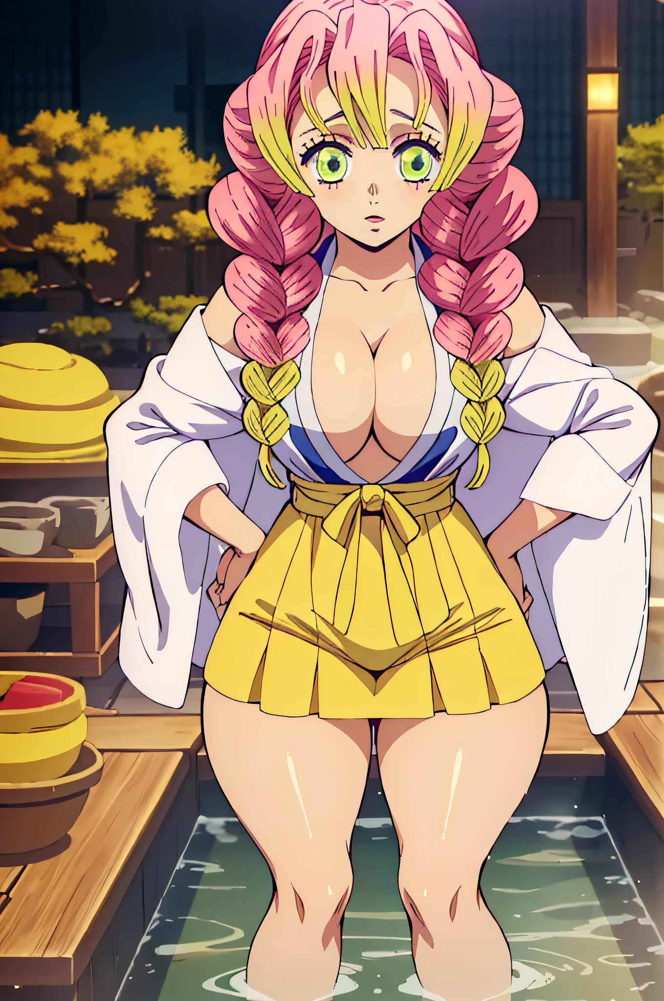 (obra maestra, mejor calidad), 1chica, MitsuriKanroji, bathing, ASS