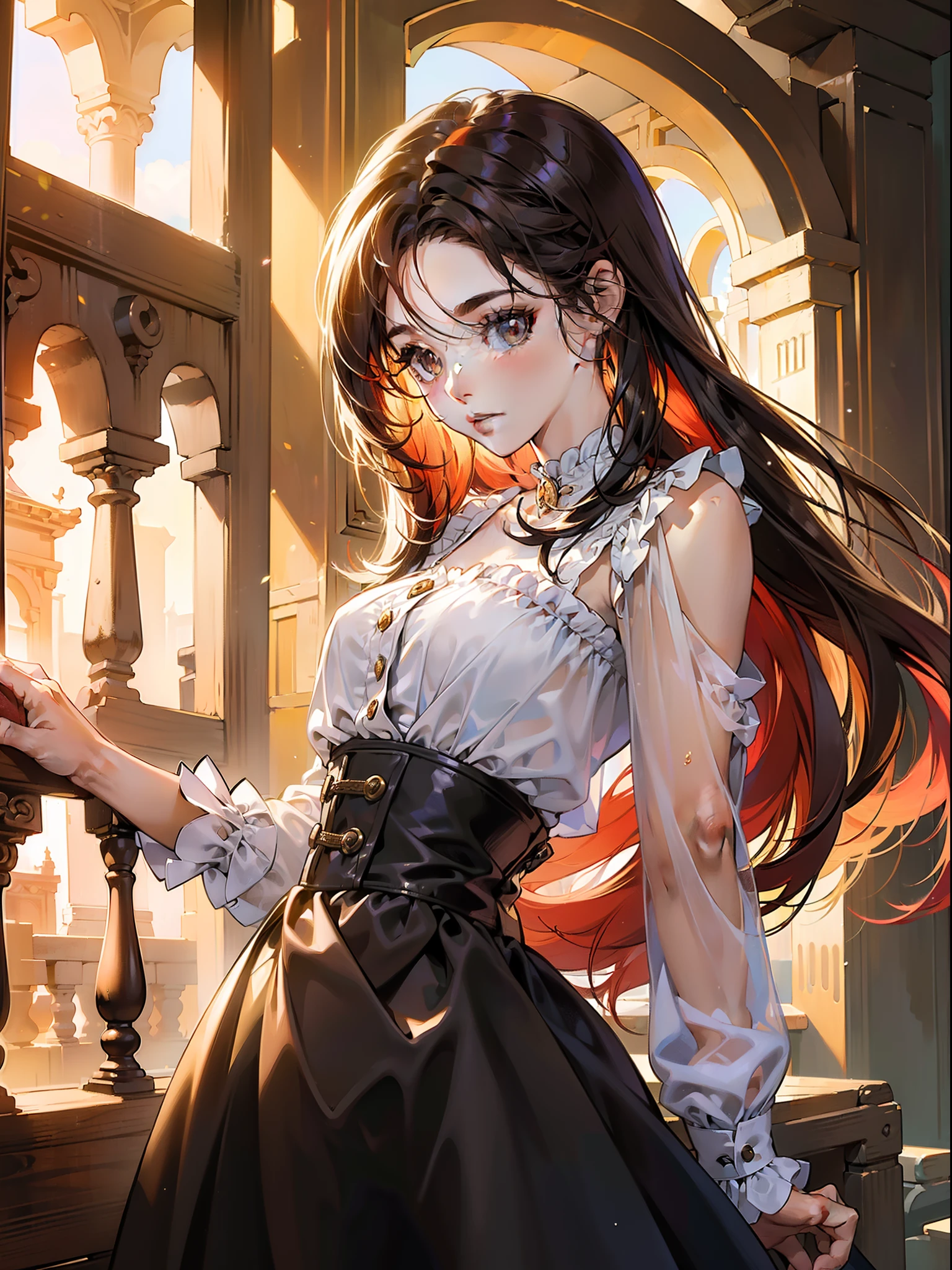 (((UNA CHICA DE CABELLO ROJO ONDULADO BESANDO A UN CHICO ALTO DE CABELLO CORTO NEGRO))) (((ROMANTIC AND OLD ATMOSPHERE))) (((GOLDEN HOUR))) (((ROPA ANTIGUA))) (((ROSTROS HERMOSOS)))