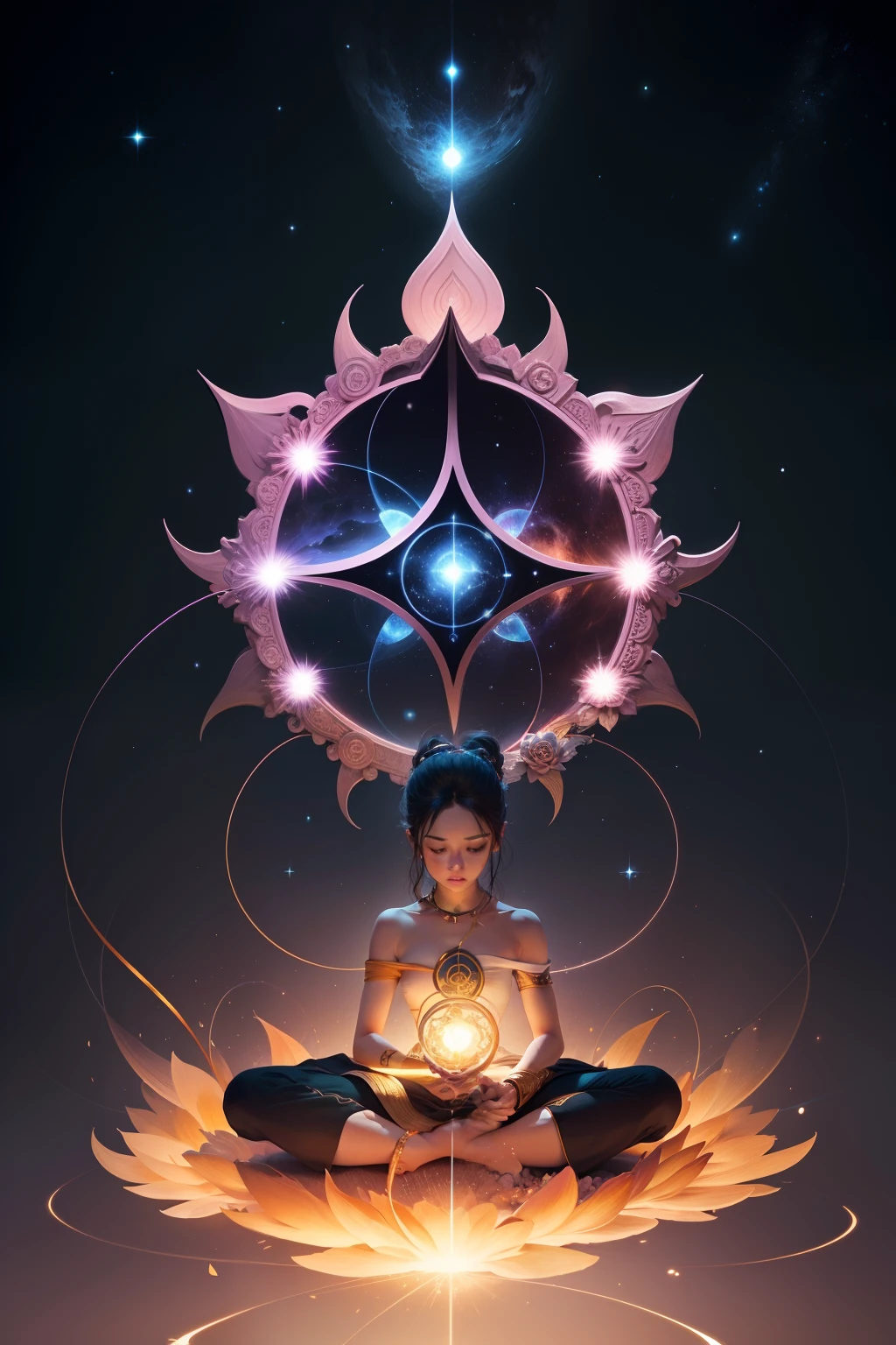 symbols: Include symbols related to the Law of Attraction, like a magnet or a puzzle head coming together, symbolizing the manifestation of dreams and the alignment of energies. Petals of flowers or stars can also be incorporated to represent expansion and growth. Texto: Coloque o nome "Attraction Path" de forma elegante e centralizada, using a source that conveys harmony and balance. Add a sentence that summarizes the purpose of the channel, como "Discover the power of creating your own reality". Elementos Visuais: Include images related to the journey of self-development and manifestation, Like a winding path leading to a bright horizon or a person meditating in a lotus position. These elements can represent the personal journey and connection to the universe. Aesthetic Coherence: Maintain a cohesive aesthetic with other graphic elements used in the channel, como logotipo, Video thumbnails and other visuals. This will create a consistent and recognizable visual identity. Lembre-se de que a capa deve ser visualmente atraente, convey the central message of the channel and arouse the interest of viewers for content related to the Law of Attraction