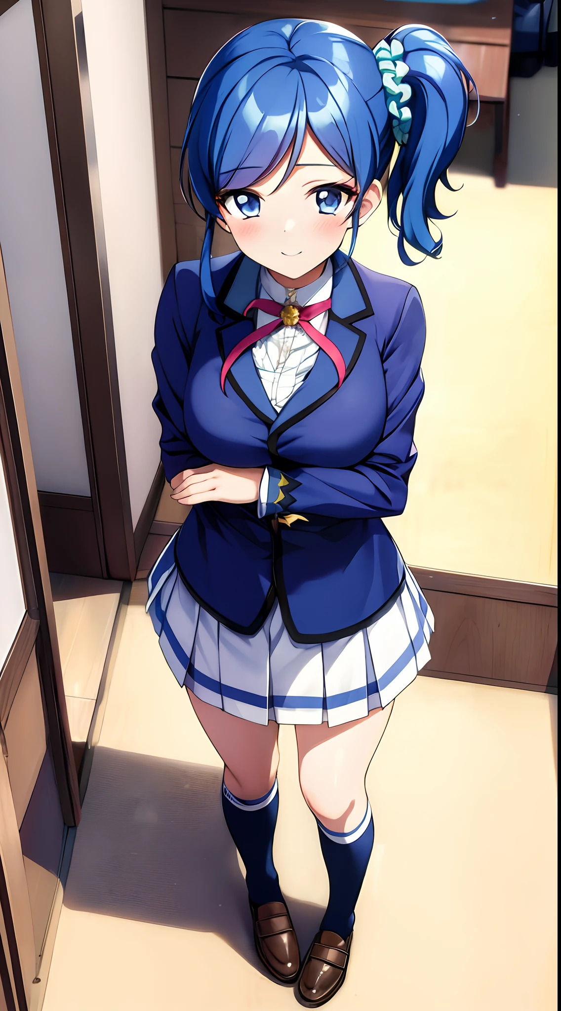 kiriya aoi,fullbody, school dress 1, ((masterpiece,highres)),