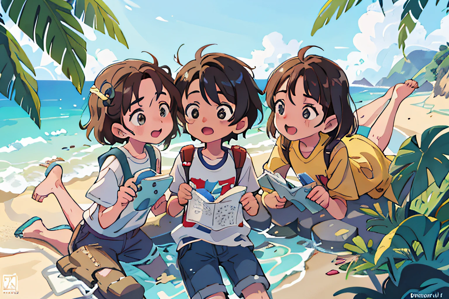 And so ends the story of the three friends and their first trip to Praia Encantada, An adventure they would never forget and that would remind them of the importance of friendship, da curiosidade e de explorar novos lugares com olhos cheios de maravilha.