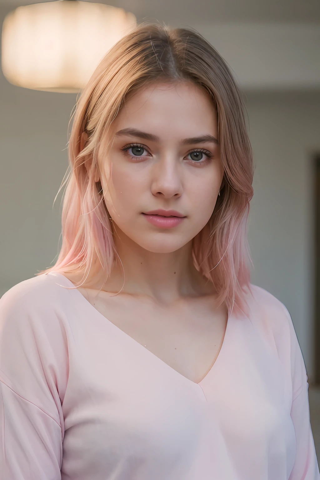 1girl, pastel colored soft lights, shirt, (8k, RAW photo, best quality, masterpiece:1.2), (realistic:1.3), (photorealistic:1.3), ultra-detailed, (high detailed skin:1.2), 8k uhd, dslr, high quality, film grain, Fujifilm XT3, best quality, beautiful lighting, portrait