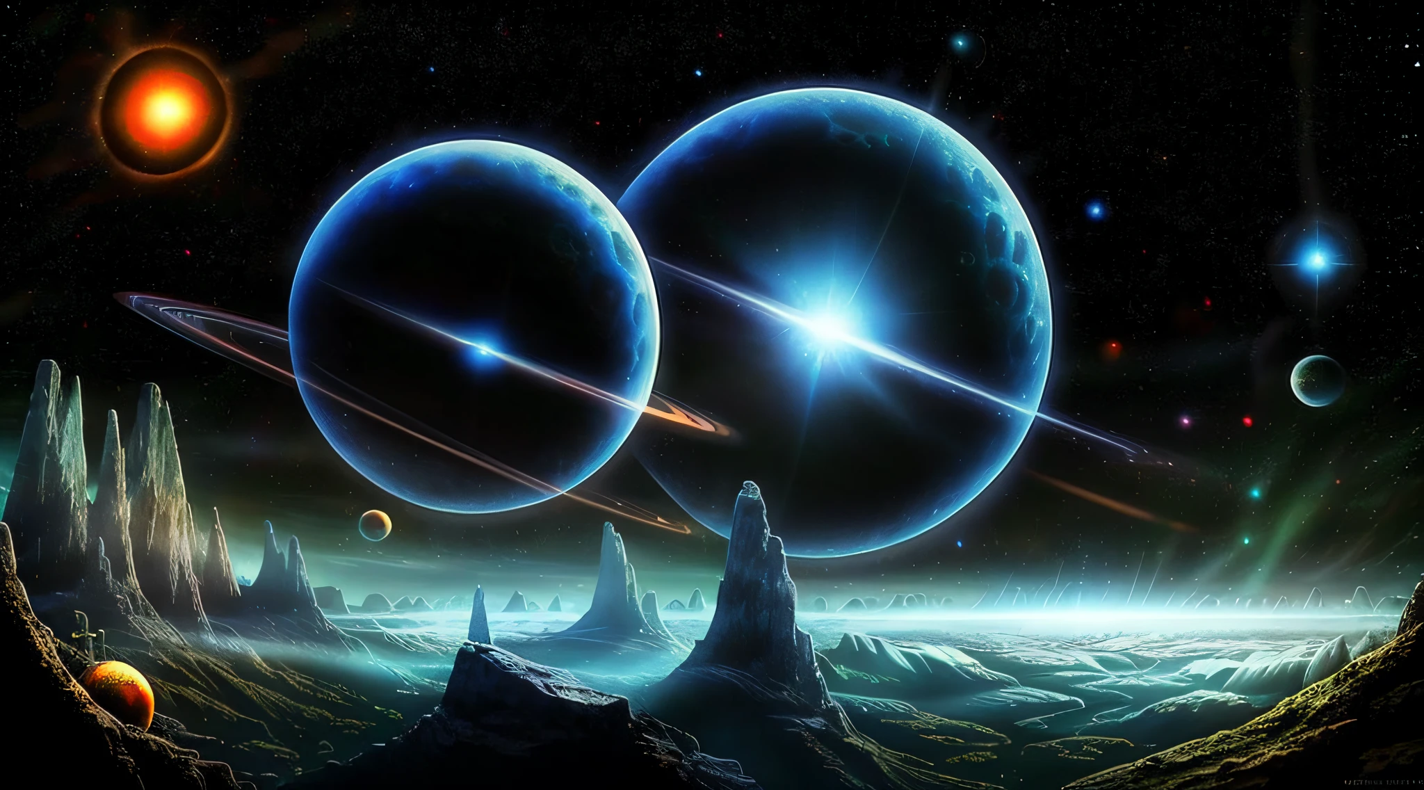 Masterpiece, top quality, high quality, highly detailed CG Unity wallpaper, depth of field, HDR, photorealistic, highly detailed, complex, high detail, beautiful ant nest shrouded in transparent mist, hemispherical, space, universe, galaxy, star, planet, astronomy, universe, astronomical object, nebula, black hole, solar system, cosmic rays, supernova, deep space, celestial body, ant nest like a galaxy