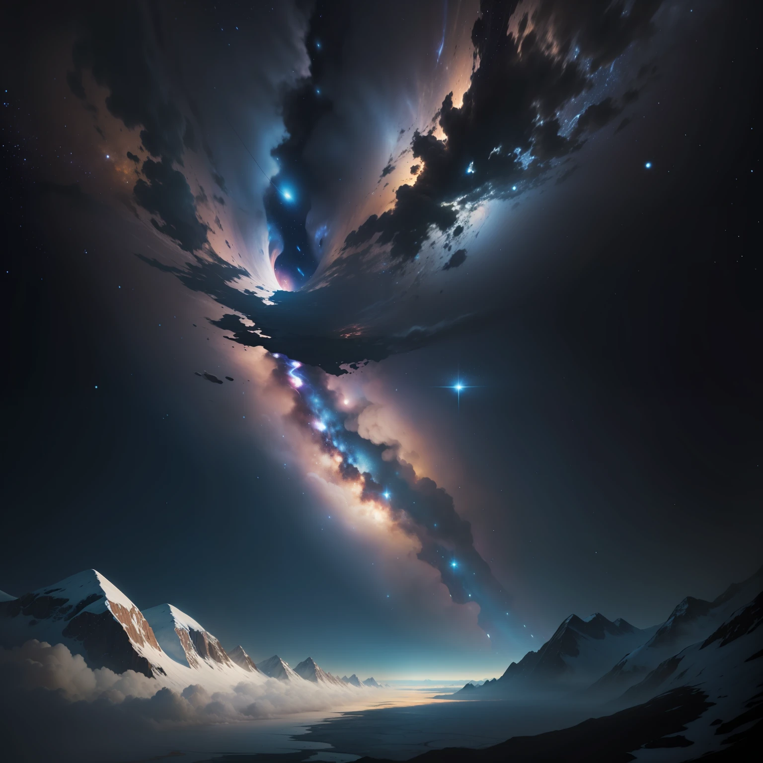 The flying stream fell 3,000 feet, and it was suspected that the Milky Way fell for nine days.