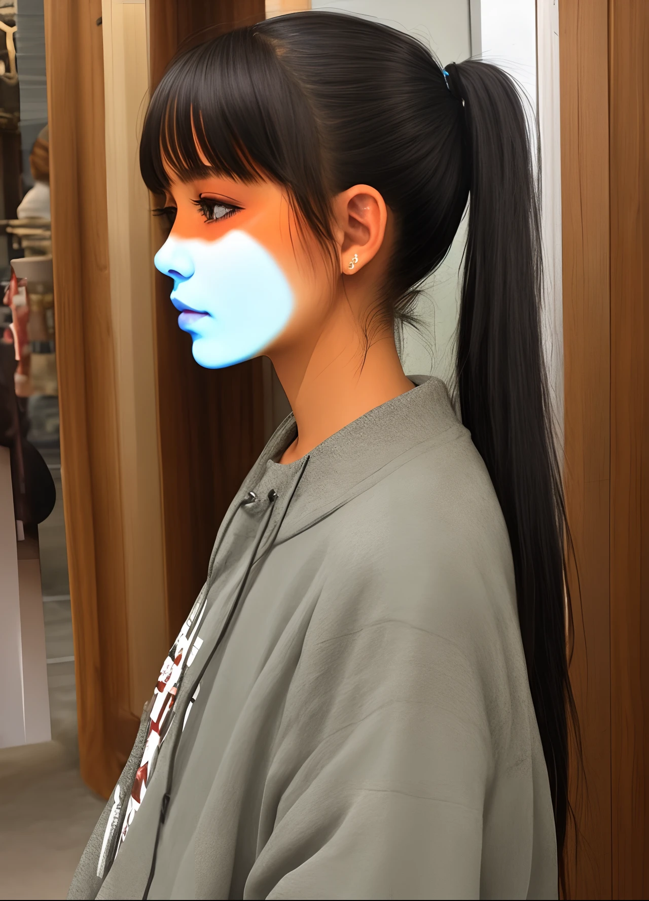 Tall beauty、babyfat、pony tails