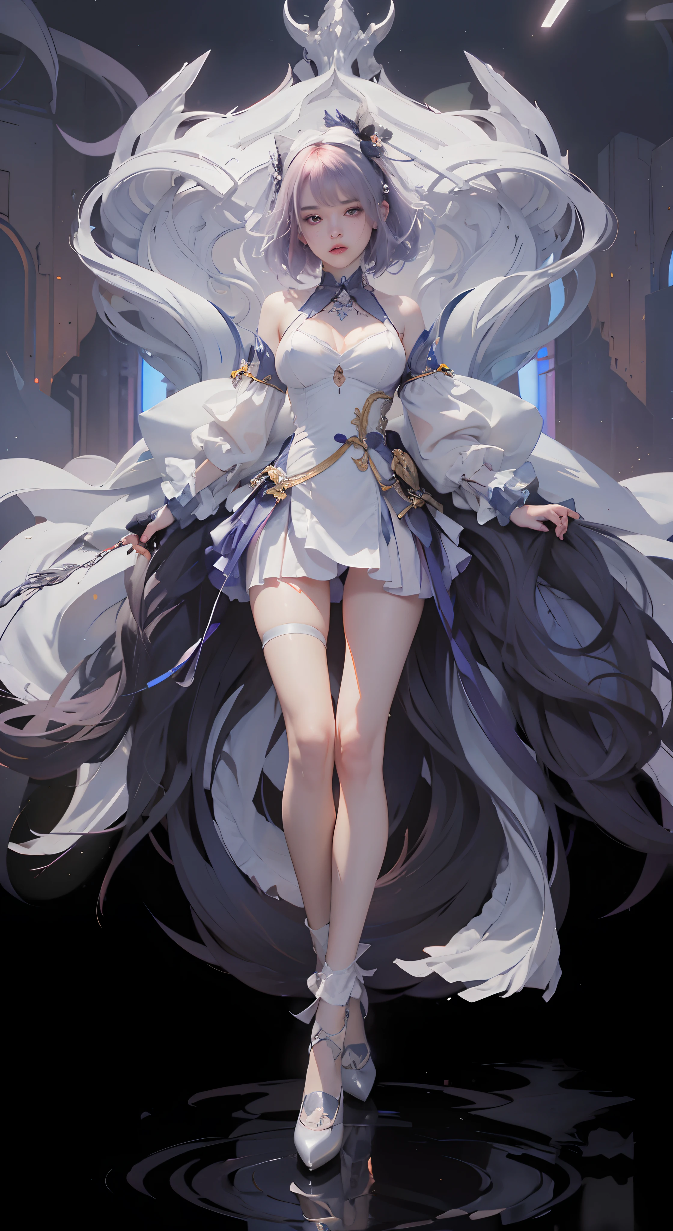 (Masutepiece: 1.3), (maximum resolution: 1.2), (Ultra HDTV: 1.2), cinematic lighting, 8K resolution, Eye and skin detail, detailed facial features, , ( Sharp focus: 1.2）, (Face focus: 1.2) , Perfect style, Beautiful, sharp face, Anatomically accurate, Highly detailed skin and face structure, Eye detail, Double eyelids, Thin eyebrows, Glitter eyeliner: 1 Natural cheeks, Glossy skin, White skin: 1.2, (Lip gloss: 1.4), 、 (Shy look: 1.2), Skin and face texture detail, Detailed eyes, Double eyelids, Natural cheeks, , Glossy lips: 1.4, Protruding cleavage、（Large sperm count in breast: 1.4） （Large sperm count in thighs: 1.2） 、 blushing、shy、impatience、frustration、fear of embarrassing glaresknees open、open legs、masturbation behavior、chest stroking、white lingerie、black bra、shiny small flower necklaces and ears Socks Long、Sweating Thighs、Transparent Underwear、 20 years old, Neat and Clean Woman、Red Hair、Colored Hair、Short Hair, Big Tits, Upturned, Floor Sitting, Bedroom、(Complete Maid Outfits) perfect: 1.5)、short white hair