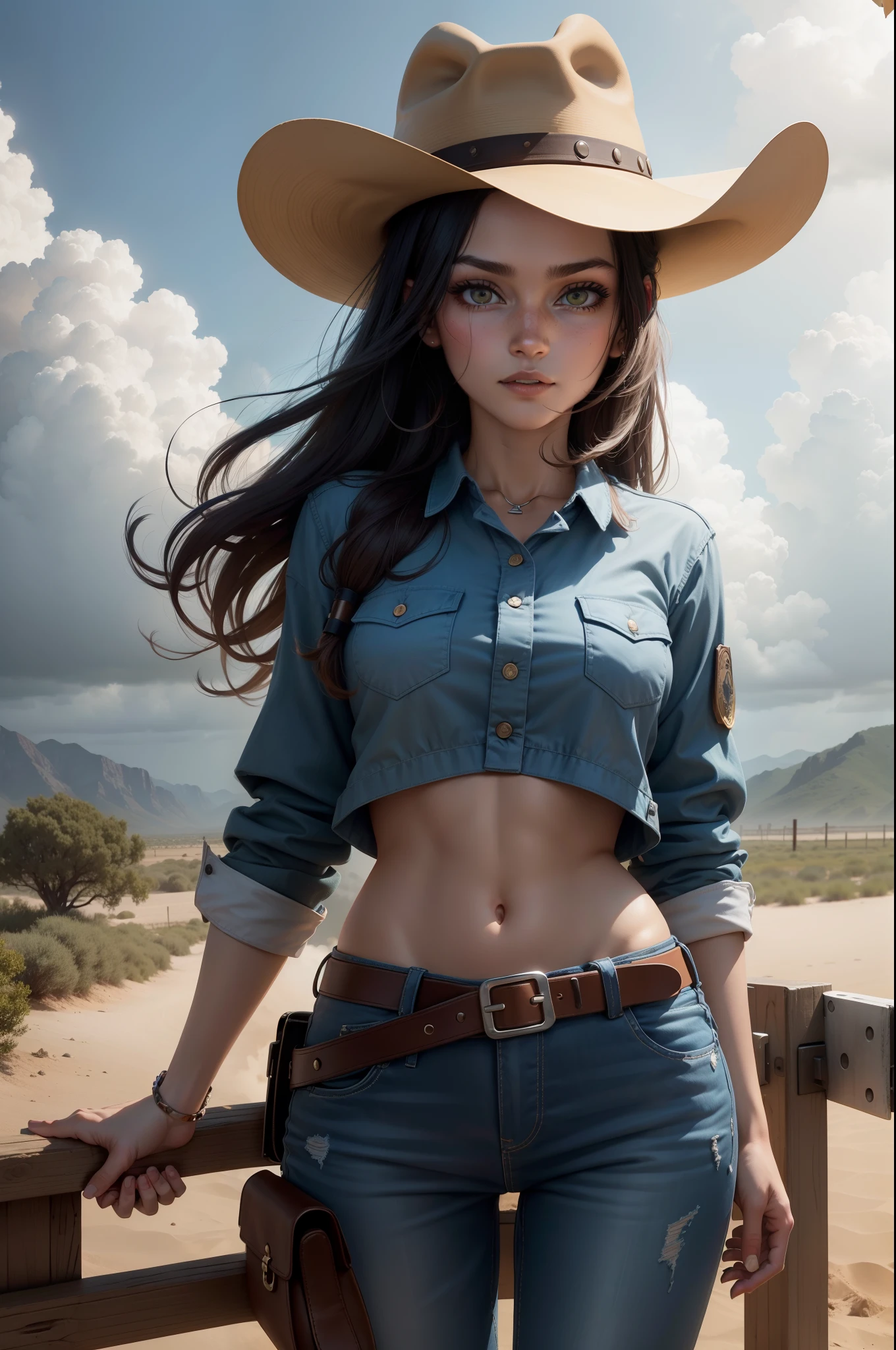 (Cowgirl Tiro), (master part), (best quality: 1.0), (Ultra Highres: 1.0), rosto e olhos altamente detalhados, (fotorrealista: 1.2), PARA QUEBRAR, ShayeraDC, olhos verdes, WMASK, eletricidade, Armadura Wolverine, black pants, diafragma, belt,
TO BREAK
sky, lightnings, nuvem