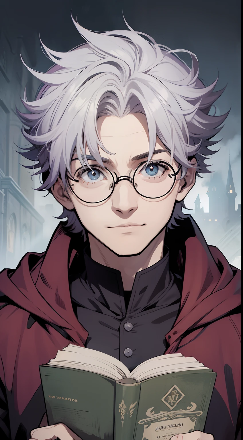 Harry Potter dentro do mundo de Jujutsu Kaisen detalhado,