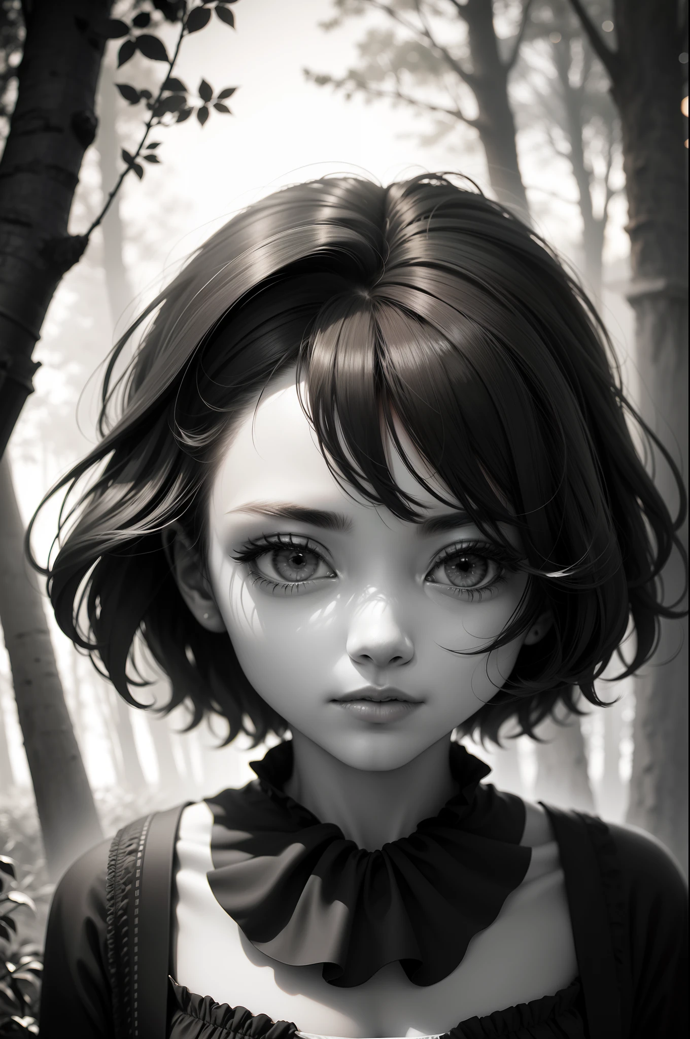 a-black-and-white-photo-of-a-woman-with-a-bow-tie-seaart-ai