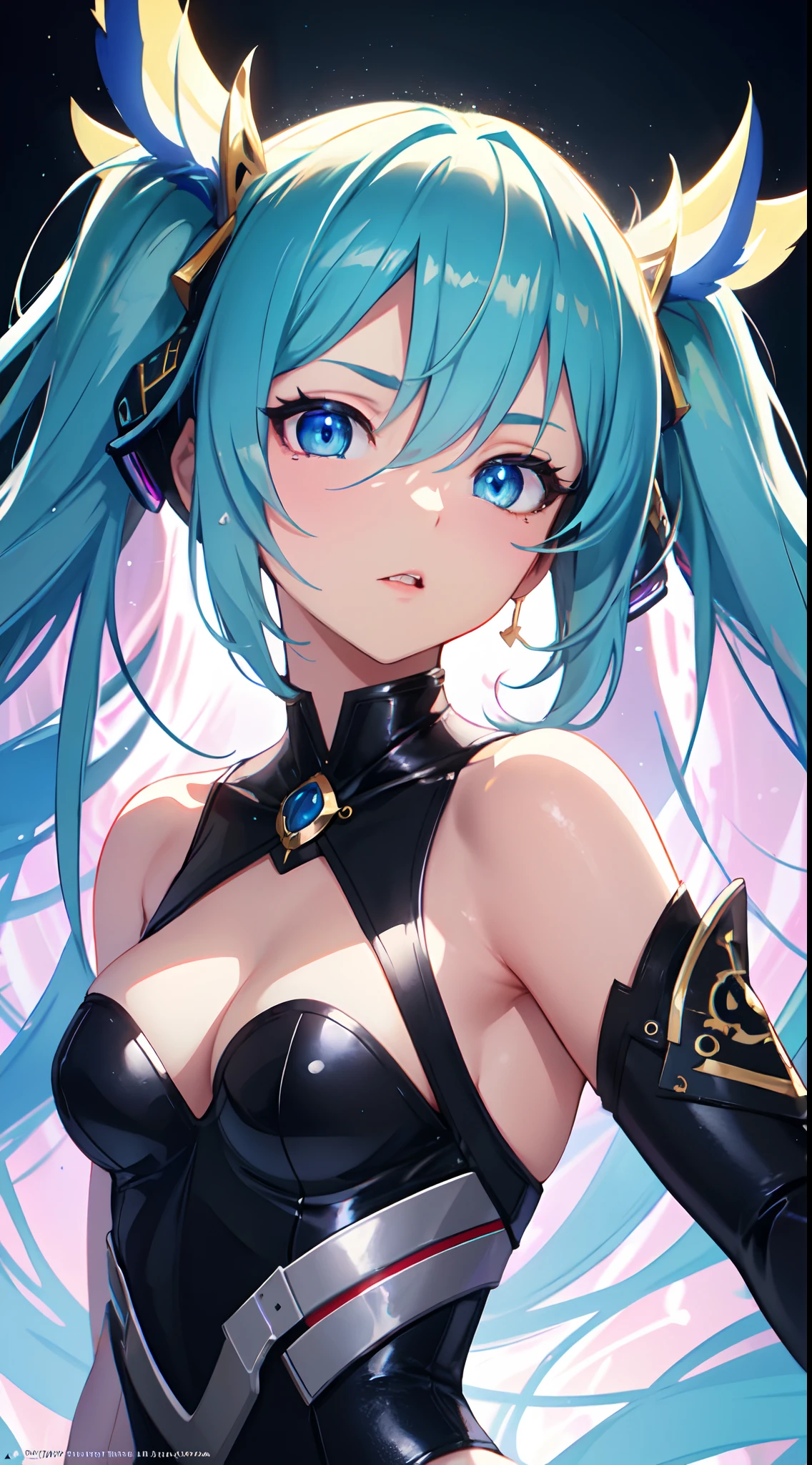 ((best quality)), ((masterpiece)), ((highres)), (best illumination, hyper detailed, detailed background), 1girl, solo, sharp face, jealous, dynamic angle, long hair 4 k, twintail, intense colors eyes, shining eyes, heart in eye, glowing eyes, eyeline, beautiful detailed eyes 4 k, detailed beautiful face, anime art wallpaper 4 k, anime style 4 k, amazing 4 k background, mystical background 4 k, hyper detailed background,