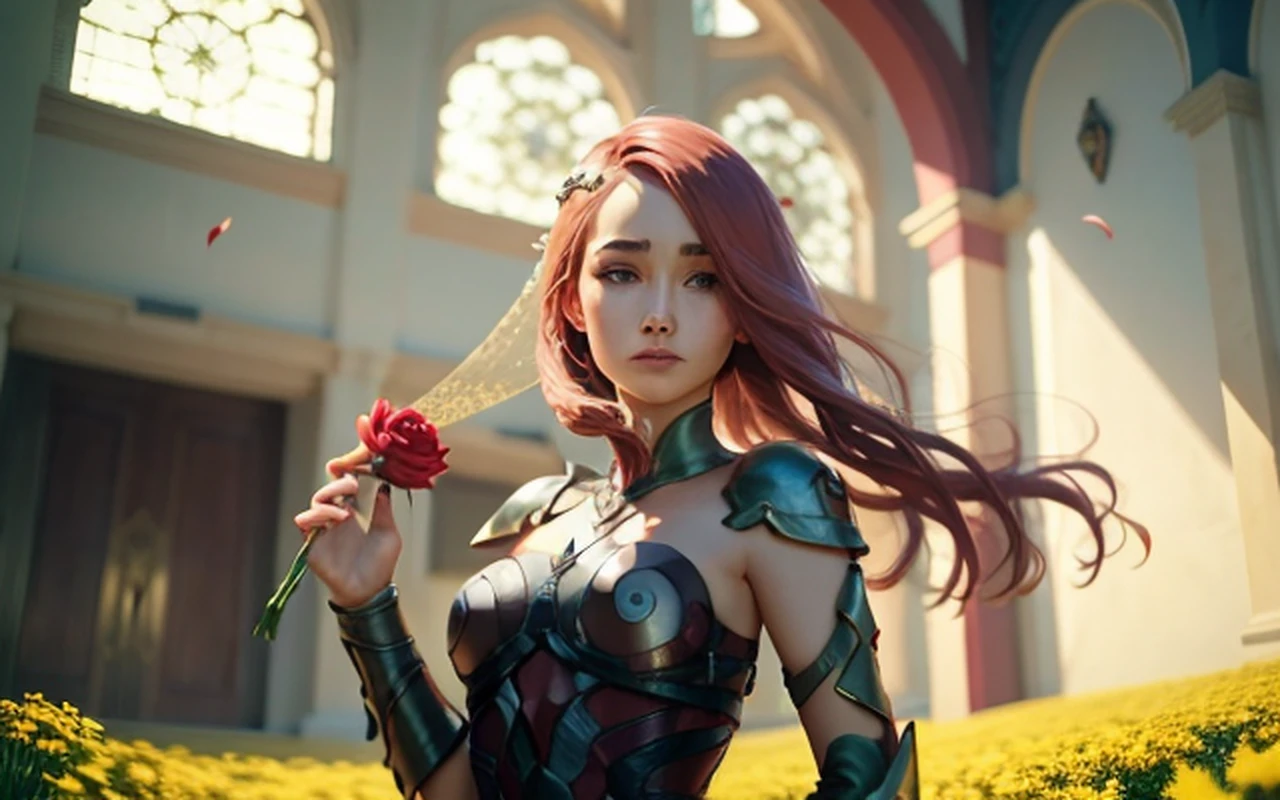 melhor qualidade, obra-prima, highres, (corpo requintado: 1.5), rosto lindo, (pele leitosa: 1.3), detalhes intrincados, alta resolução, papel de parede, 1menina, solo, vestido, ornamento de cabelo, (((vestido dourado e vermelho))), flores, cabelo longo, cabelo castanho, boca fechada, joias, mangas longas, hand up, mangas largas, um rosto mais detalhado,, olhos grandes, cabelo flutuante, roupas chinesas, hanfu, bordado, saia longa, pose natural, petals falling, interior, fanning, lanterna, 16K, HDR, highres, campo de profundidade, (grain of film: 1.1), boken, hora dourada, (lens flare), vinheta, rainbowart, (color classification: 1.5)