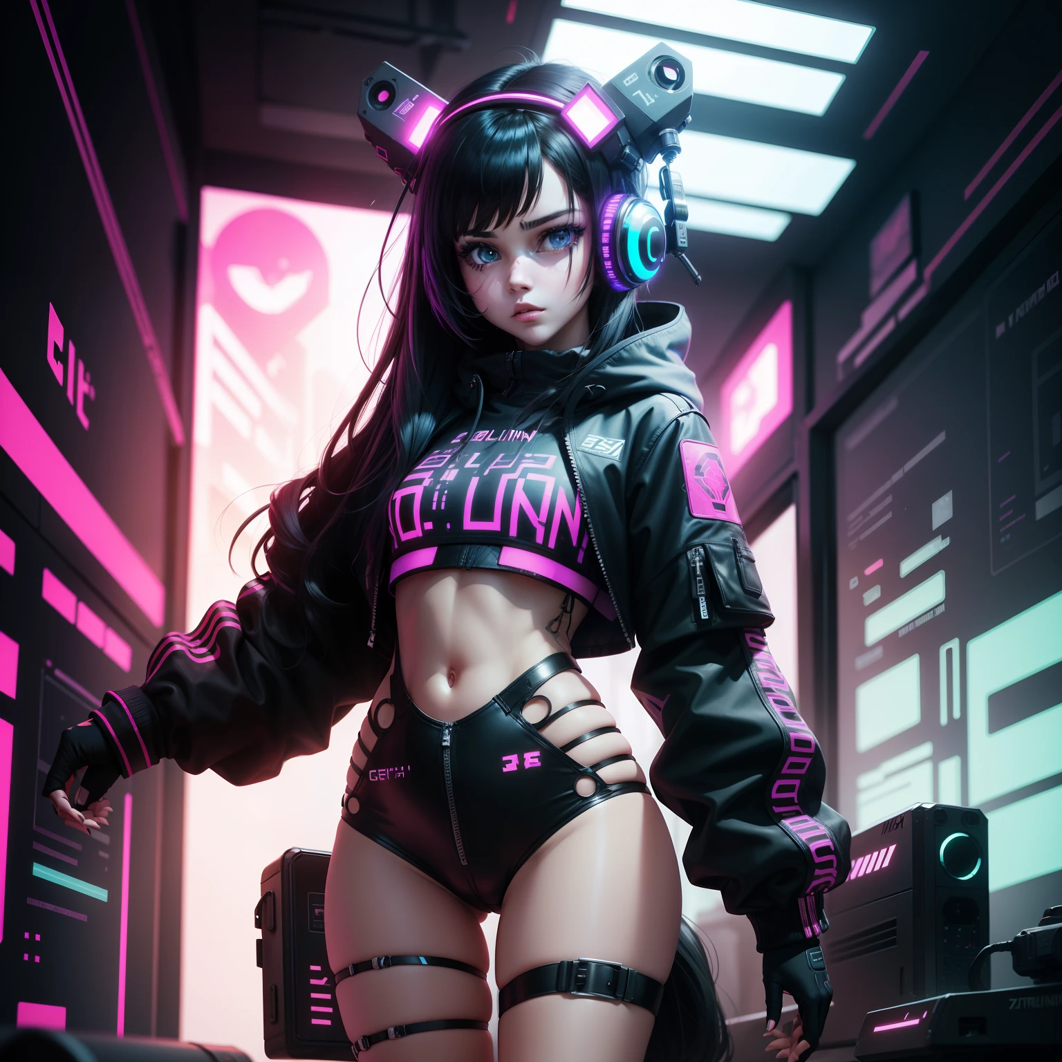 glitchpunk girl glitchkin —ar 7:4 —v 5.2