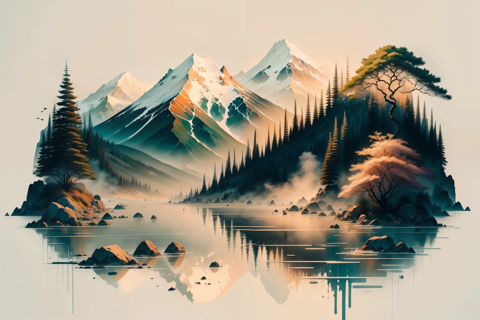 mont,Eau,the trees