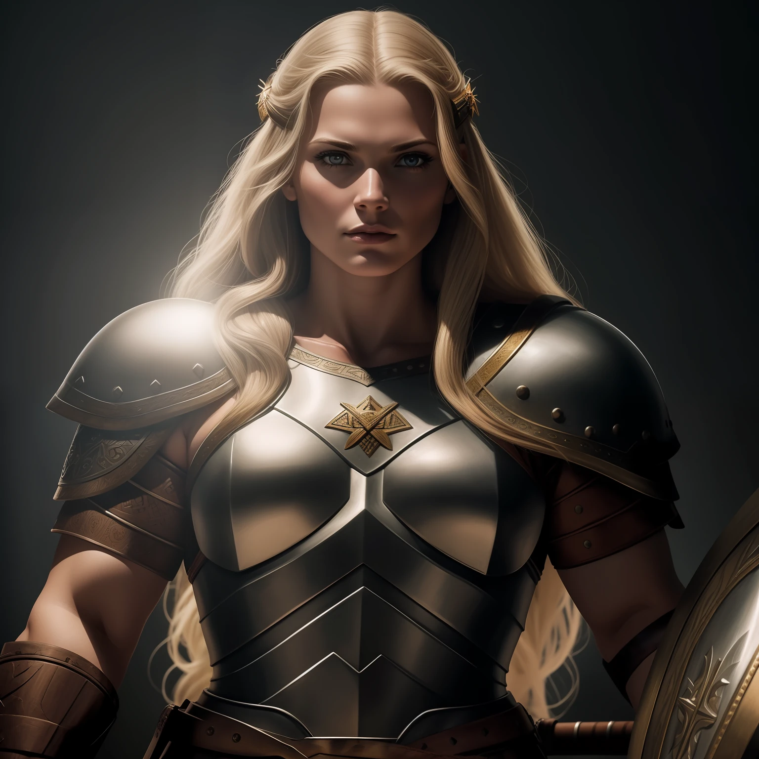 fotografia de uma guerreira viking muito linda com sujeira em seu rosto, corpo lindo, heroica, pronounced cheekbones, nublado, obra-prima, melhor qualidade, alta qualidade, 4K, trending, hard ring light, 50mm