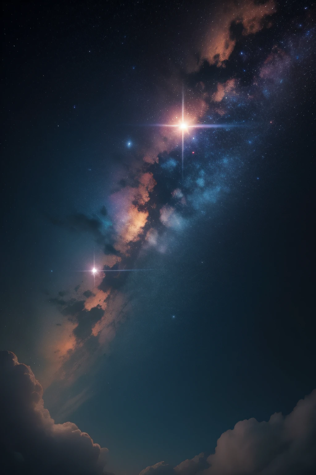 A sky full of bright stars.