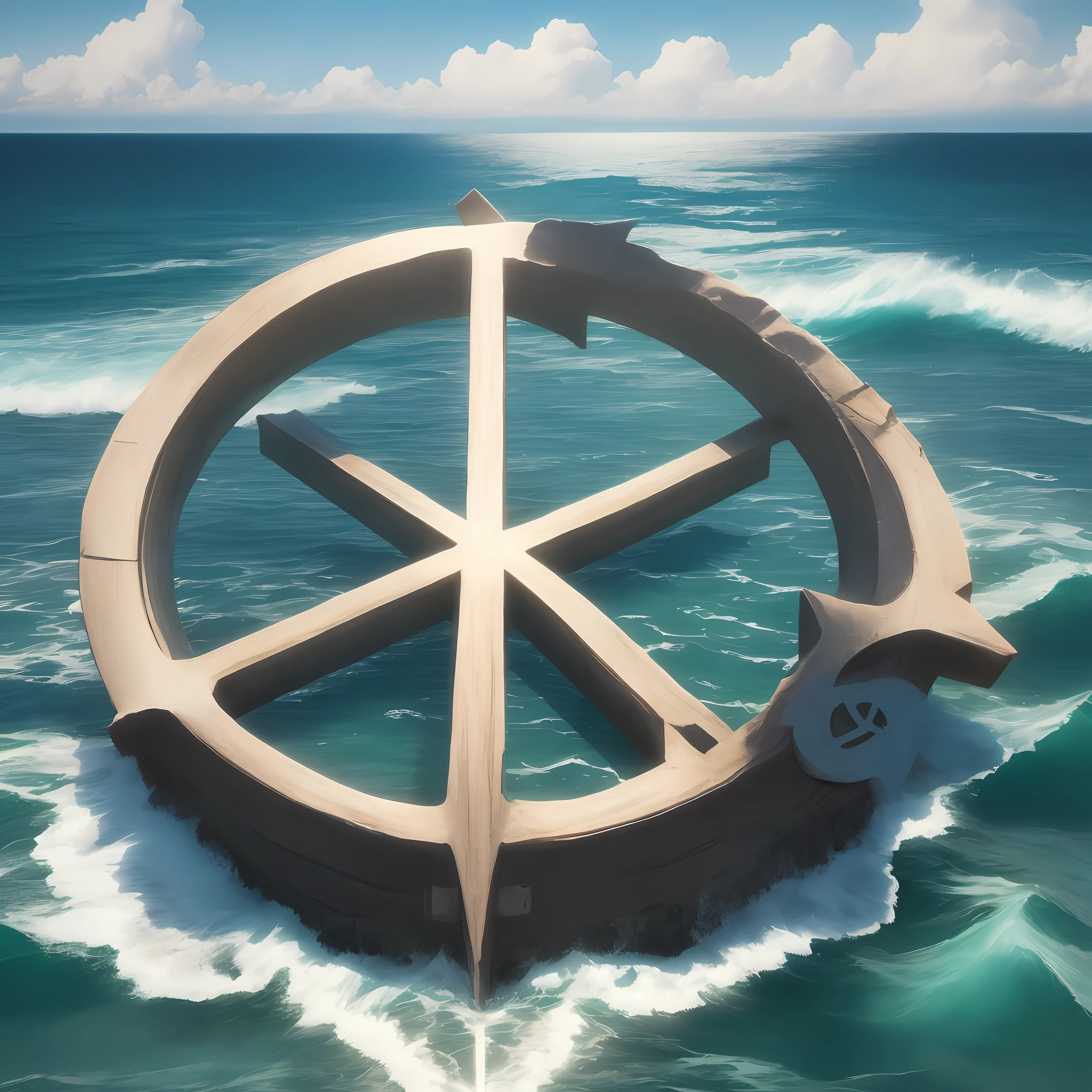 Peace Symbol and Sea