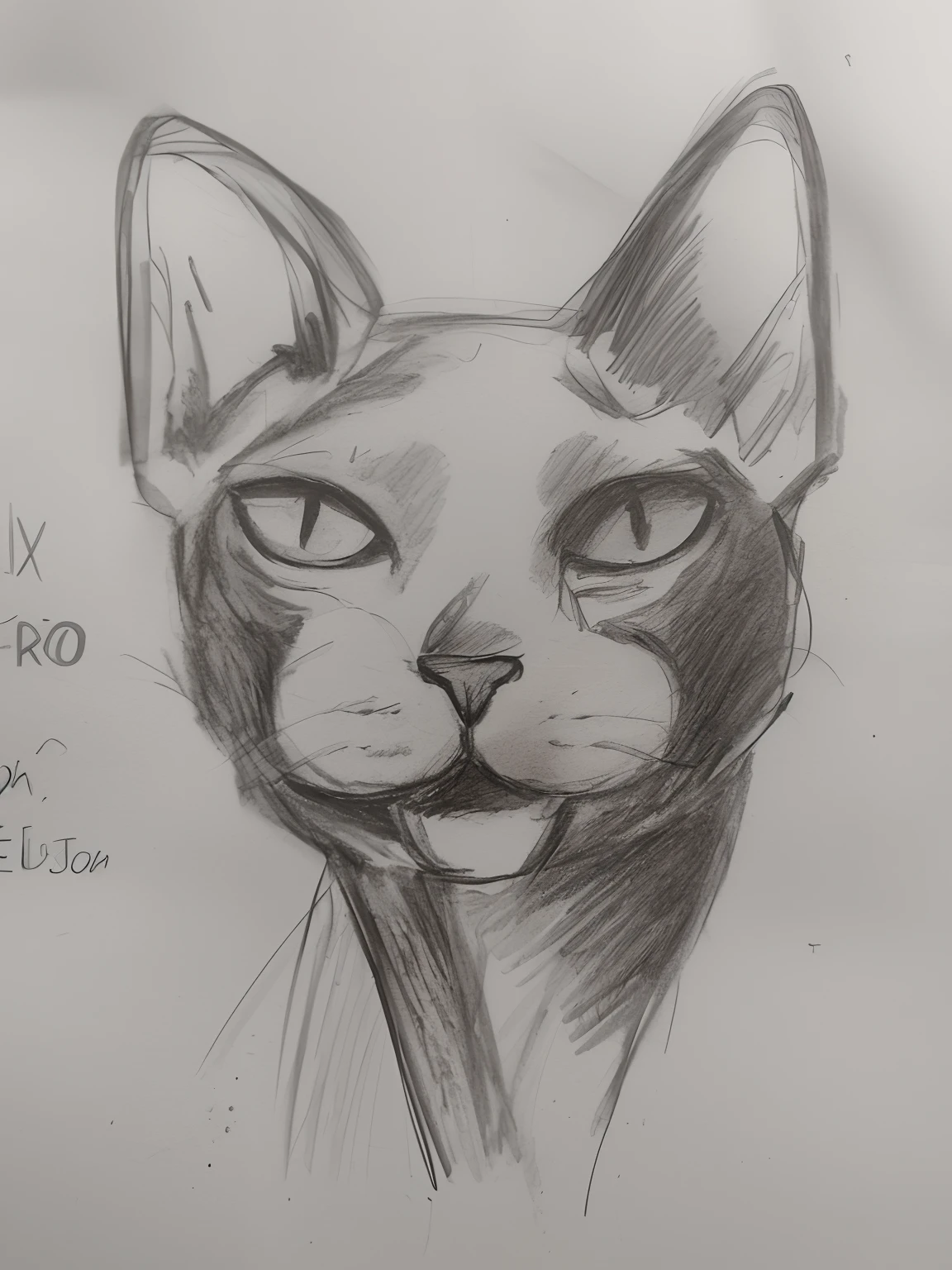 desenho de um gato com um olhar triste em seu rosto, anthropomorphic cat, um gato antro, gato antro, gato da esfinge, anthropomorphic female cat, by Julio González, Directed by: Max Buri, design do gato, !!! Gato!!!, by Amelia Peláez, Directed by: Ramon Silva, !!!! Gato!!!!, Directed by: Luis Molinari