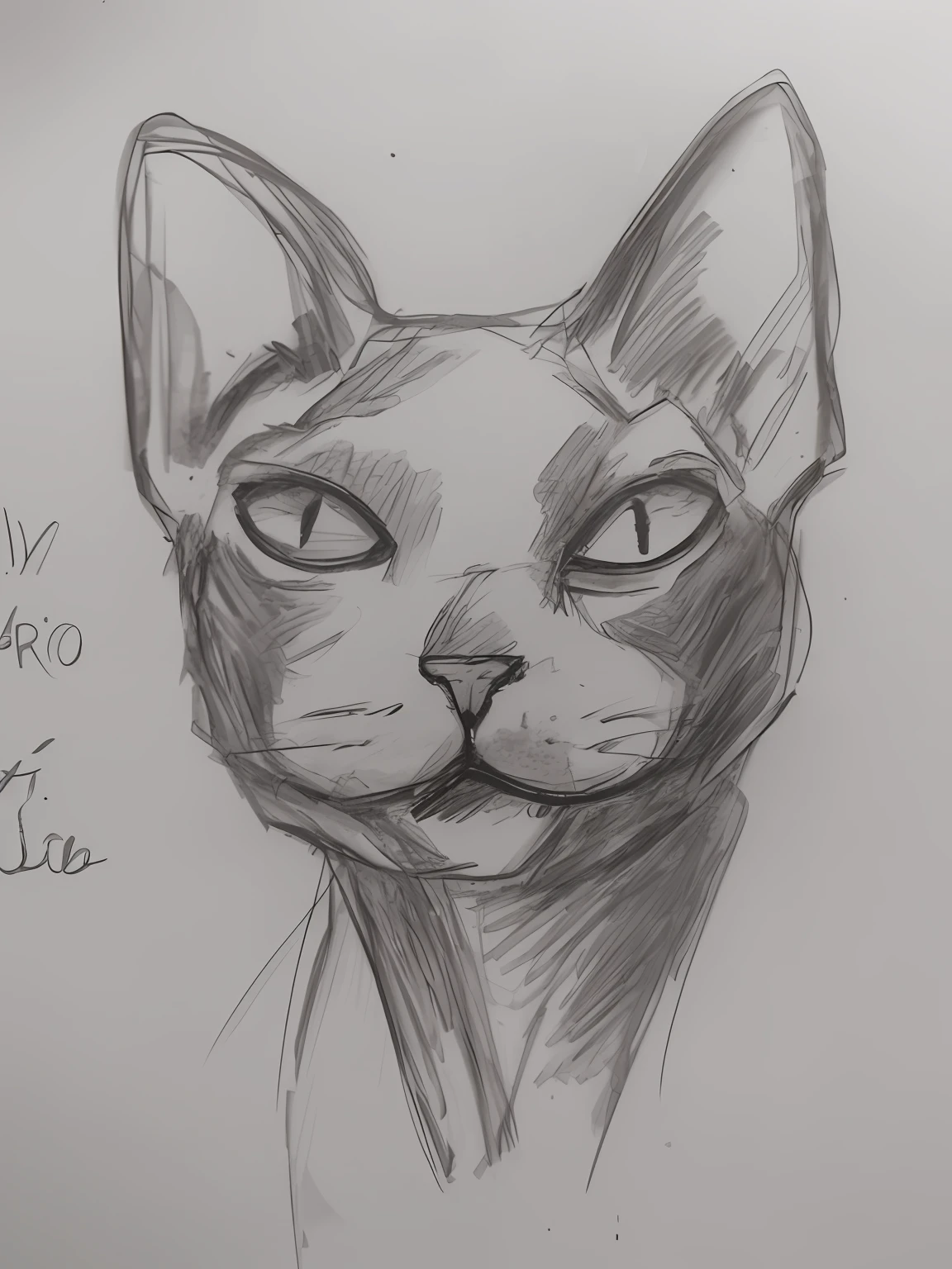 desenho de um gato com um olhar triste em seu rosto, anthropomorphic cat, um gato antro, gato antro, gato da esfinge, anthropomorphic female cat, by Julio González, Directed by: Max Buri, design do gato, !!! Gato!!!, by Amelia Peláez, Directed by: Ramon Silva, !!!! Gato!!!!, Directed by: Luis Molinari