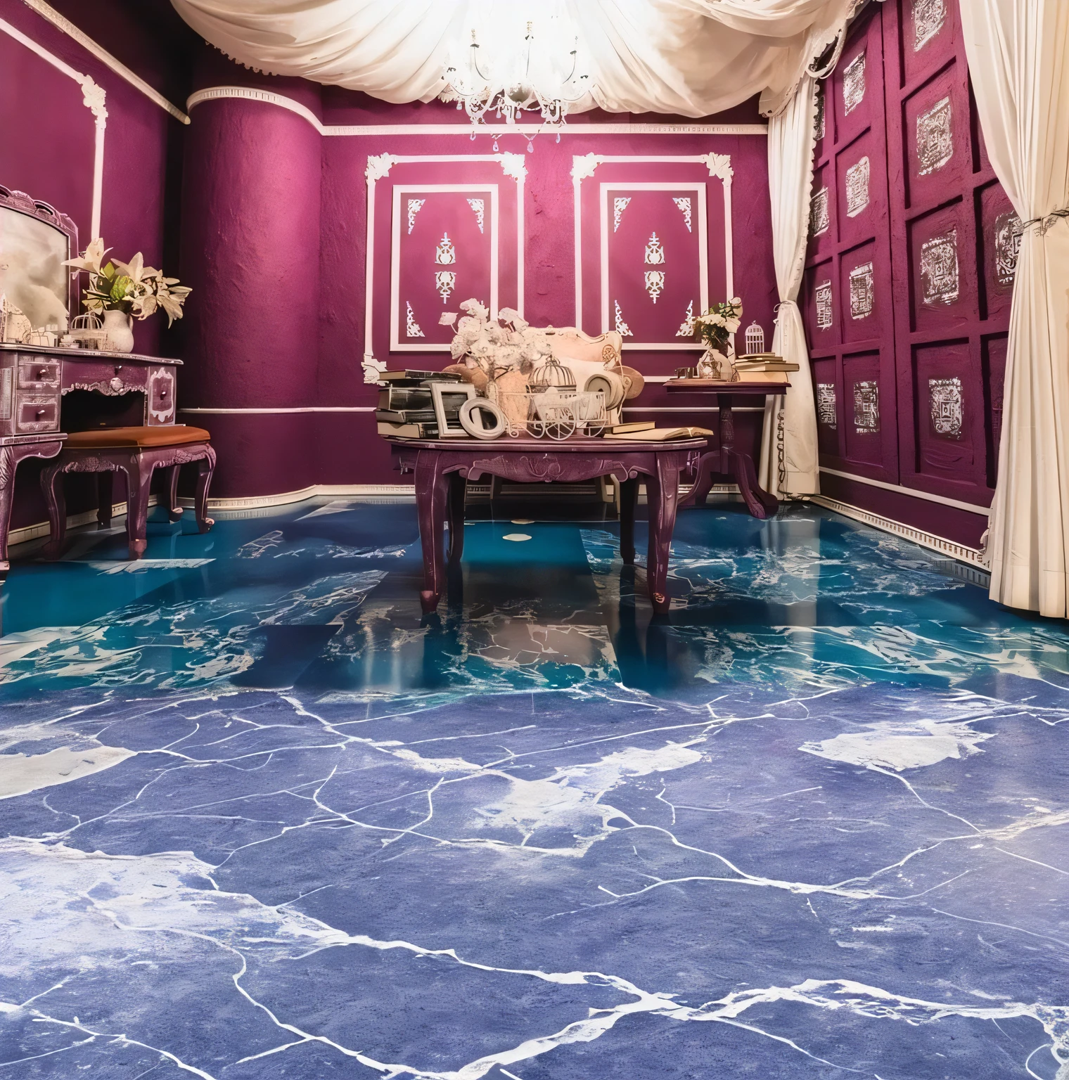 Content-based fill, Blue marble floor