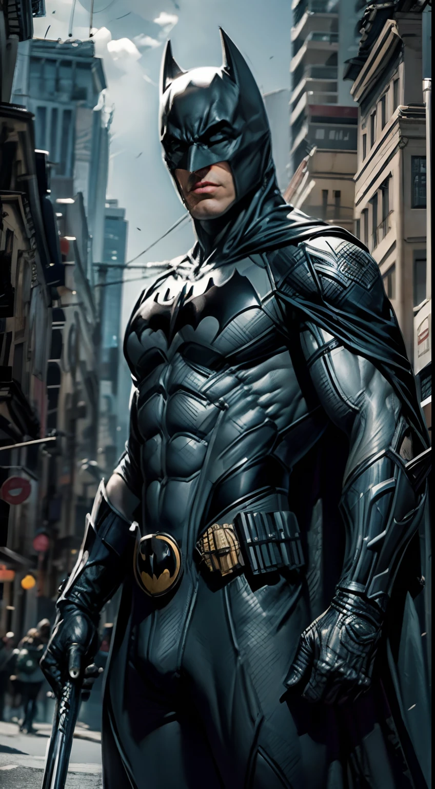 capa de revista,realista, homem, corpo inteiro, Batman