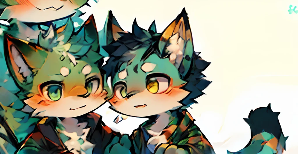 "((eine Katze)), Heartwarming scene,Heartwarming(Orc-like Catwoman:1.5),(furred:1.5)。"