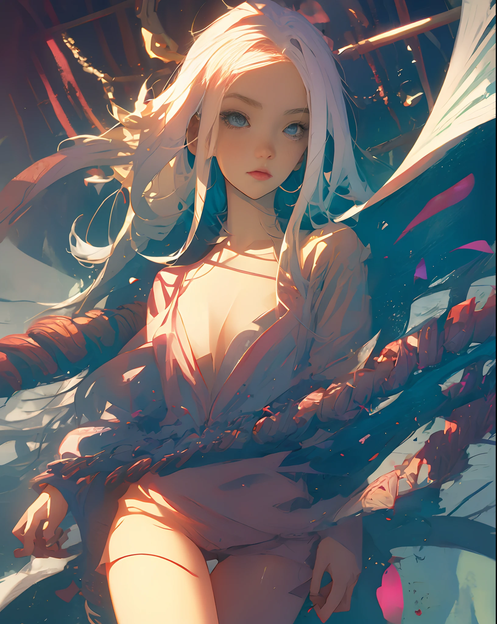 anime girl almost naked