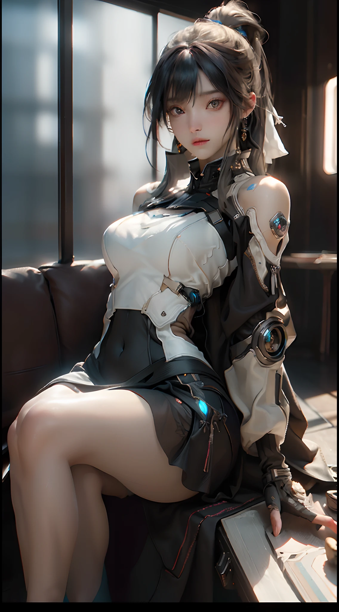 ((Best quality)), ((masterpiece)), (detailed:1.4), 3D, an image of a beautiful cyberpunk female,HDR (High Dynamic Range),Ray Tracing,NVIDIA RTX,Super-Resolution,Unreal 5,Subsurface scattering,PBR Texturing,Post-processing,Anisotropic Filtering,Depth-of-field,Maximum clarity and sharpness,Multi-layered textures,Albedo and Specular maps,Surface shading,Accurate simulation of light-material interaction,Perfect proportions,Octane Render,Two-tone lighting,Wide aperture,Low ISO,White balance,Rule of thirds,8K RAW,
