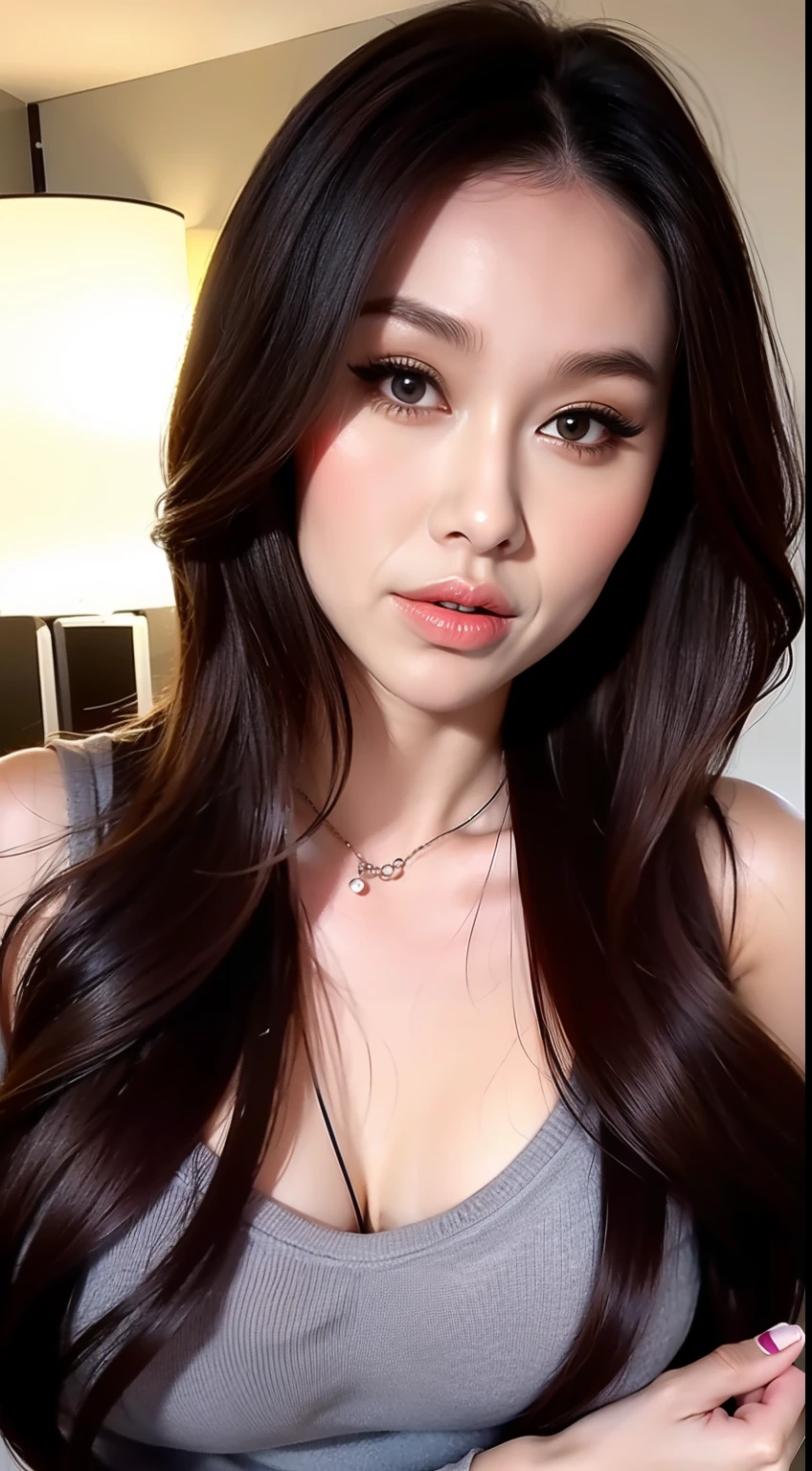 Fashion model 20 years old [[[[closeup cleavage]]]], [[[[boobgasm]]]], [[[[coll]]]], [[[[bshoulders]]]], perfect  eyes, Perfect iris，Perfect lips，perfect teeth，Perfect skin，with fair skin，Long face，slender nose，Soft front light，hdr，Movie girl，Casual，long whitr hair，scowling，The expression was melancholy，expression sad，The background is indoors，during night，（pastel colour：1.2）