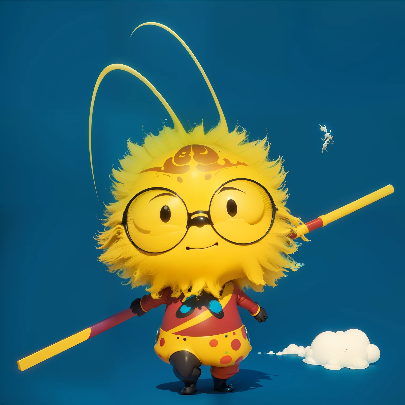 adolable，Cartoony，character concept design, Painting, Detailed,, trending on artstationh, 3d rendered Pixar style model by Hiroaki Takahashi Art Ultra-perfect Composition 3d liquid detail fluid acrylic by Greg Toccini, James Gilead, Joe Fenton Kate, Butcher Bosch, dan munford, Kandinsky Art Style ，White background
