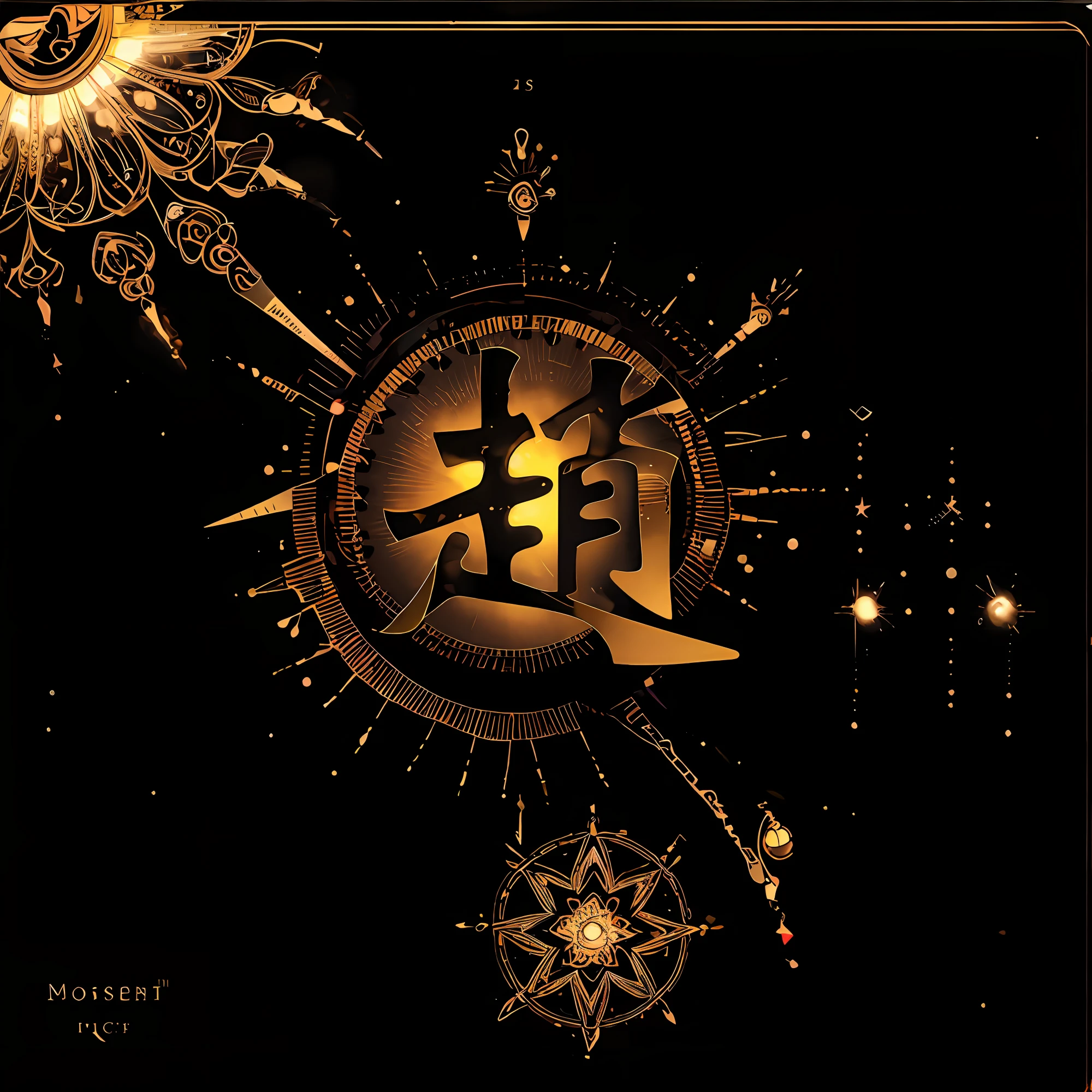 realistic, (best quality, masterpiece:1.3), golden rose ,soul card, line, light particles, no humans,