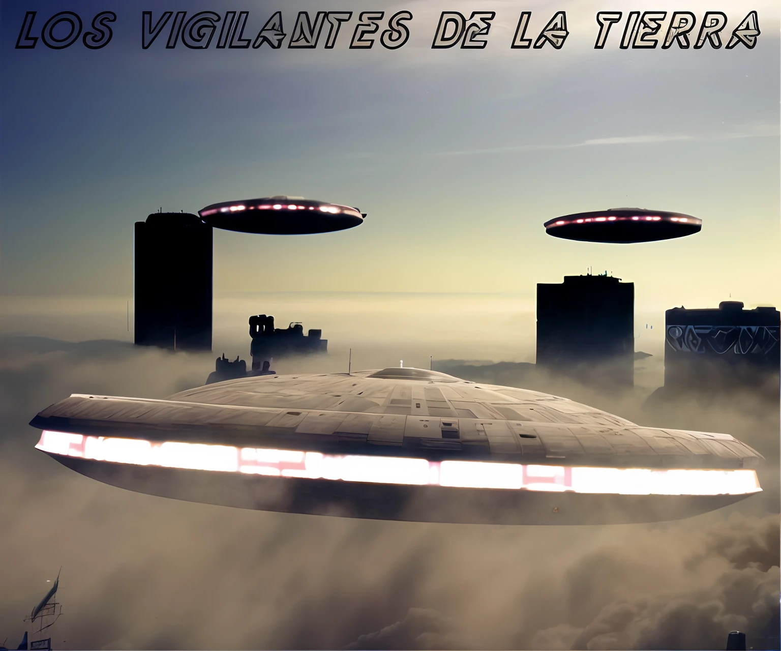 Spaceship flying over Earth in the sky with clouds, ilm of an epic science fiction, In the cinematographs and 2001 A Spaceodyssey, de Star Wars (1977), Space Odyssey 2 0 0 1 ( Film ), of a UFO propulsion system, Screenshot of cinematic and Star Wars, No estilo Roger Deakins, Sobre o Nostromo