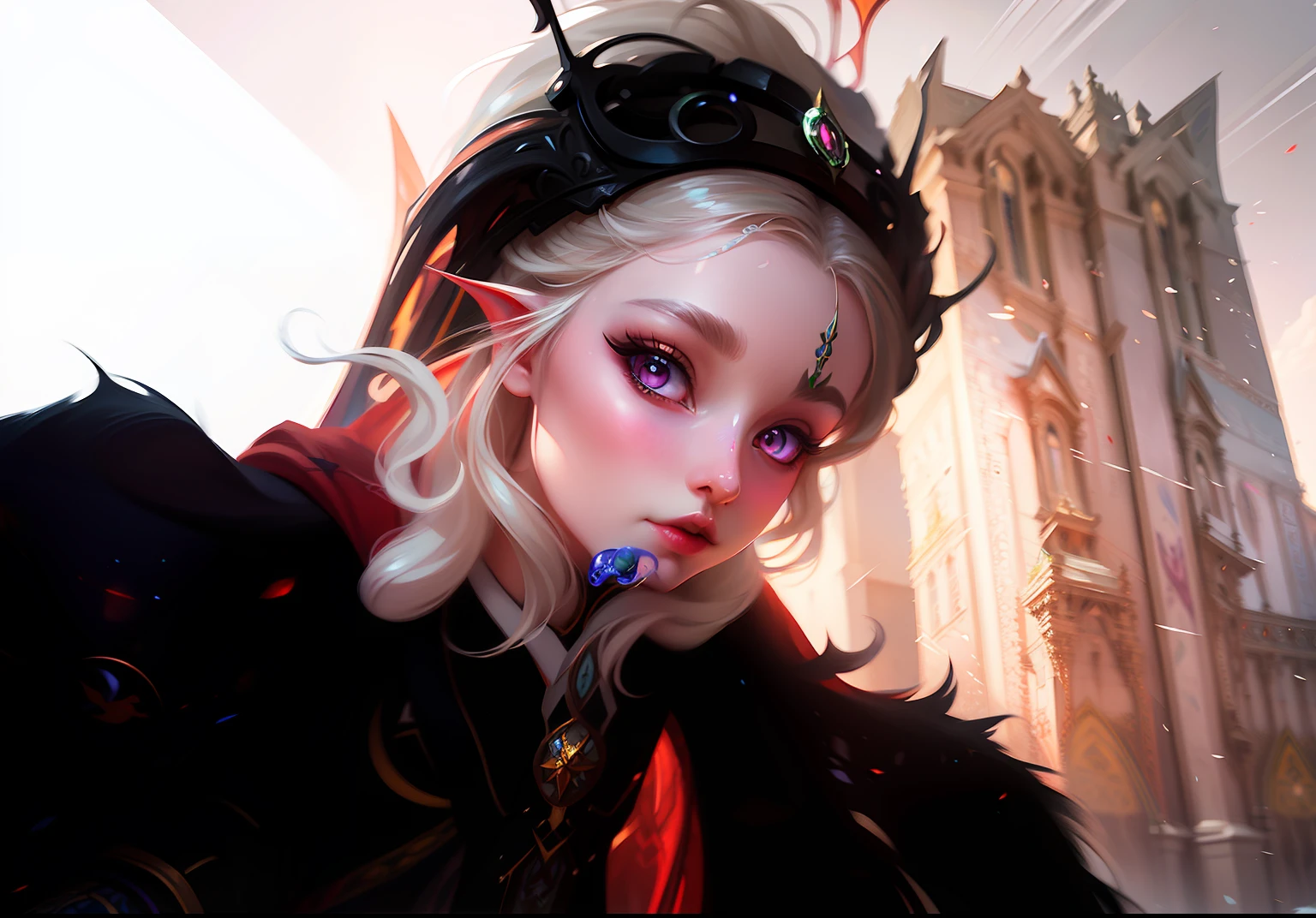 "Elves are quirky、Fantastic painting quality、Wonderland graphics,Fascinating and mysterious,CG drawing with rich details,The colors are bright and bright,Dynamic angles and postures