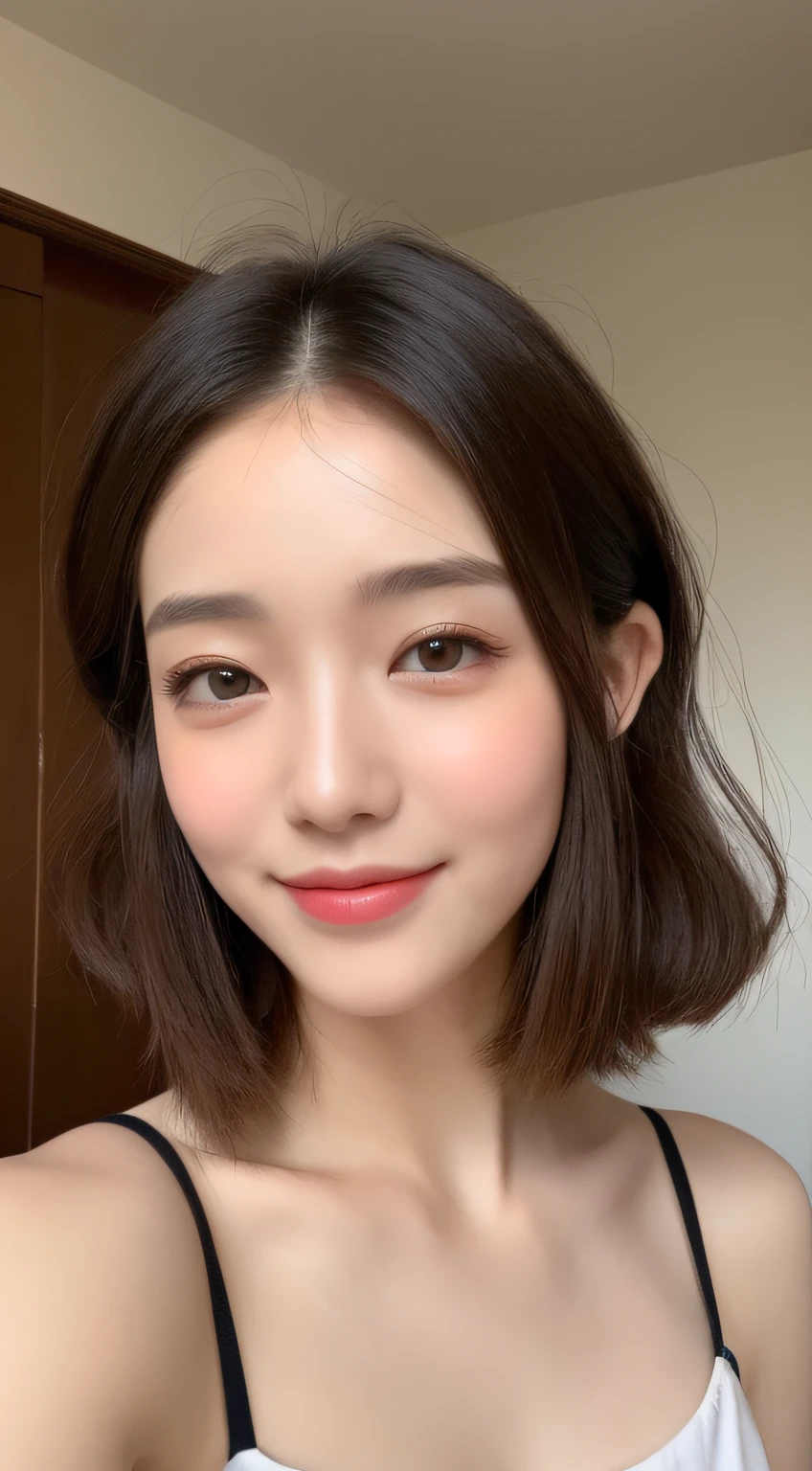 ((Best Quality, 8K, Masterpiece: 1.3)), 1girl, Slim Abs Beauty: 1.3, (Hairstyle Casual, Big Breasts: 1.2), Dress: 1.1, Super Fine Face, Delicate Eyes, Double Eyelids, Smile, Home