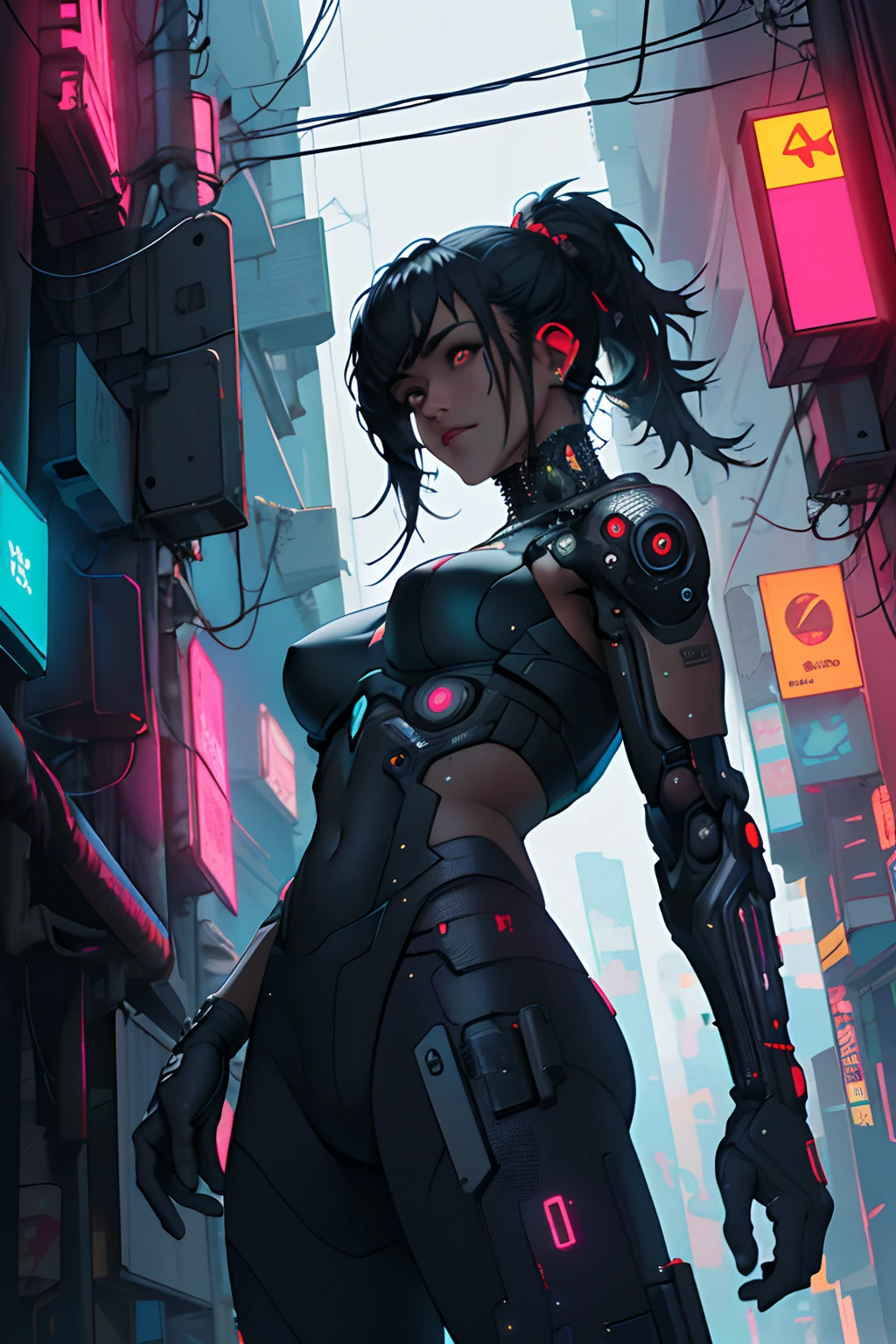 ultra detalhe, alta resolução, ultra detalhado, melhor qualidade, Awesome, qualidade superior, extremamente detalhado CG unidade de papel de parede 8k, cinematic lighthing, cyberpunk , cyberpunk, dark girl
