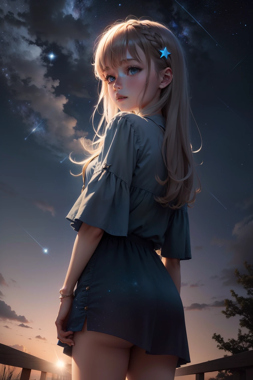August sky,The stars twinkle