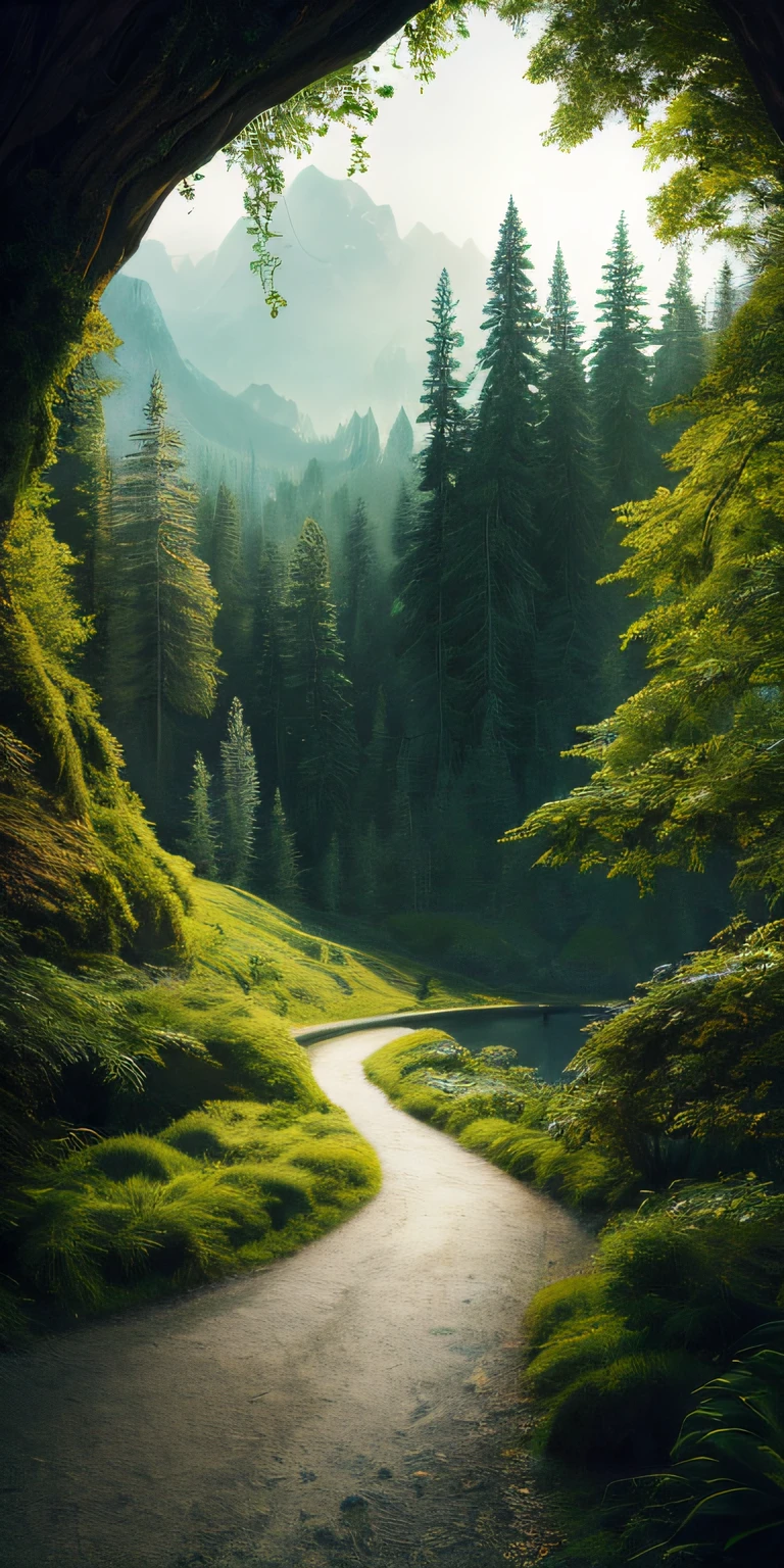 Masterpiece, best quality, high quality, extremely detailed CG unity 8k wallpaper, vast and quiet coniferous forest stretching to the horizon, lush green trees harmoniously gathered together, fresh breeze whispering through the leaves, frozen ground Topped with crystal snow, creating stunning peaceful landscapes, bokeh, depth of field, HDR, bloom, chromatic aberration, photorealism, highly detailed, trending on artstation, trending on CGsociety, intricate, high detail, dramatic, art by midjourney