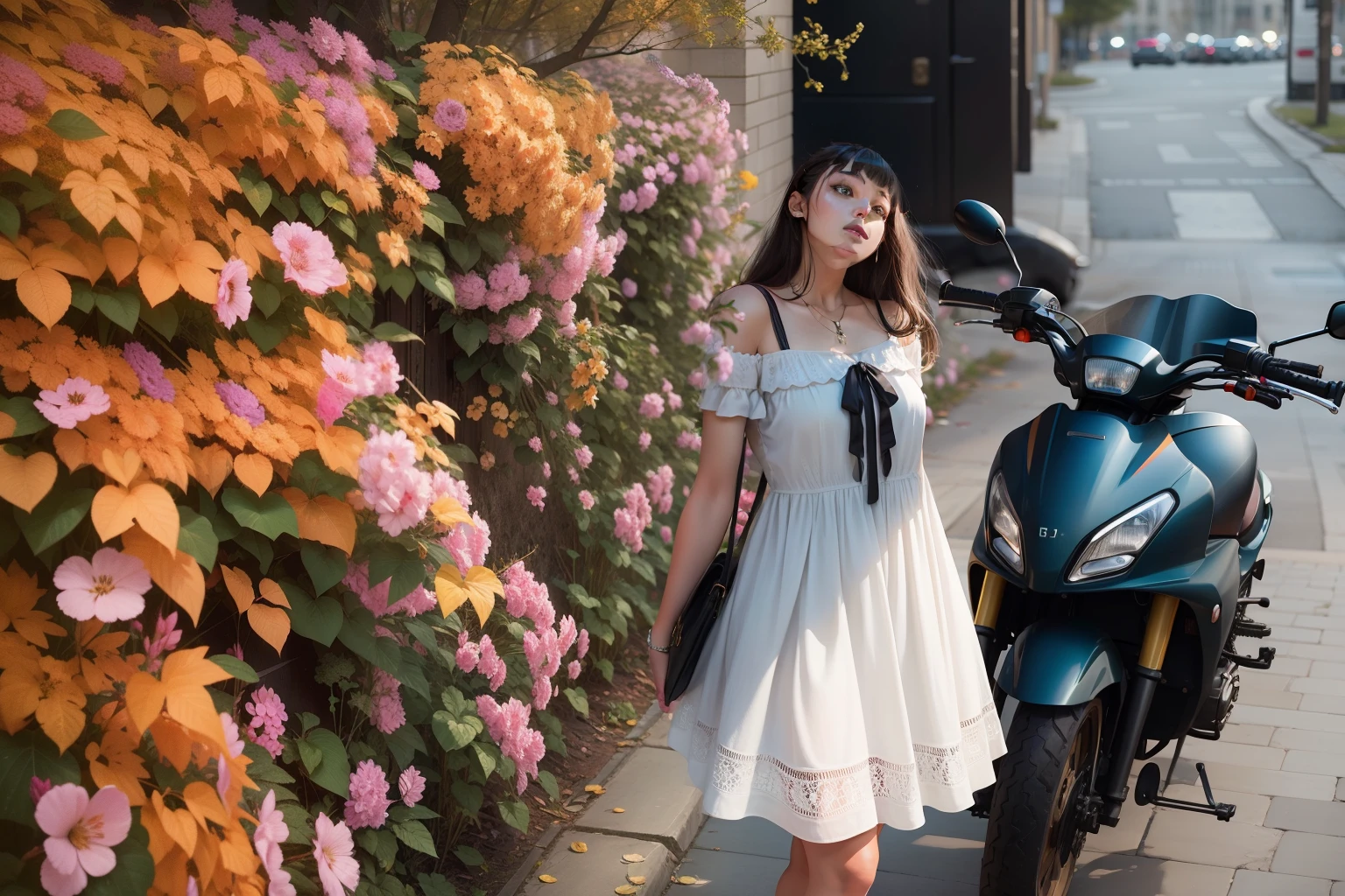 a beauty girl，quadratic element，shift dresses