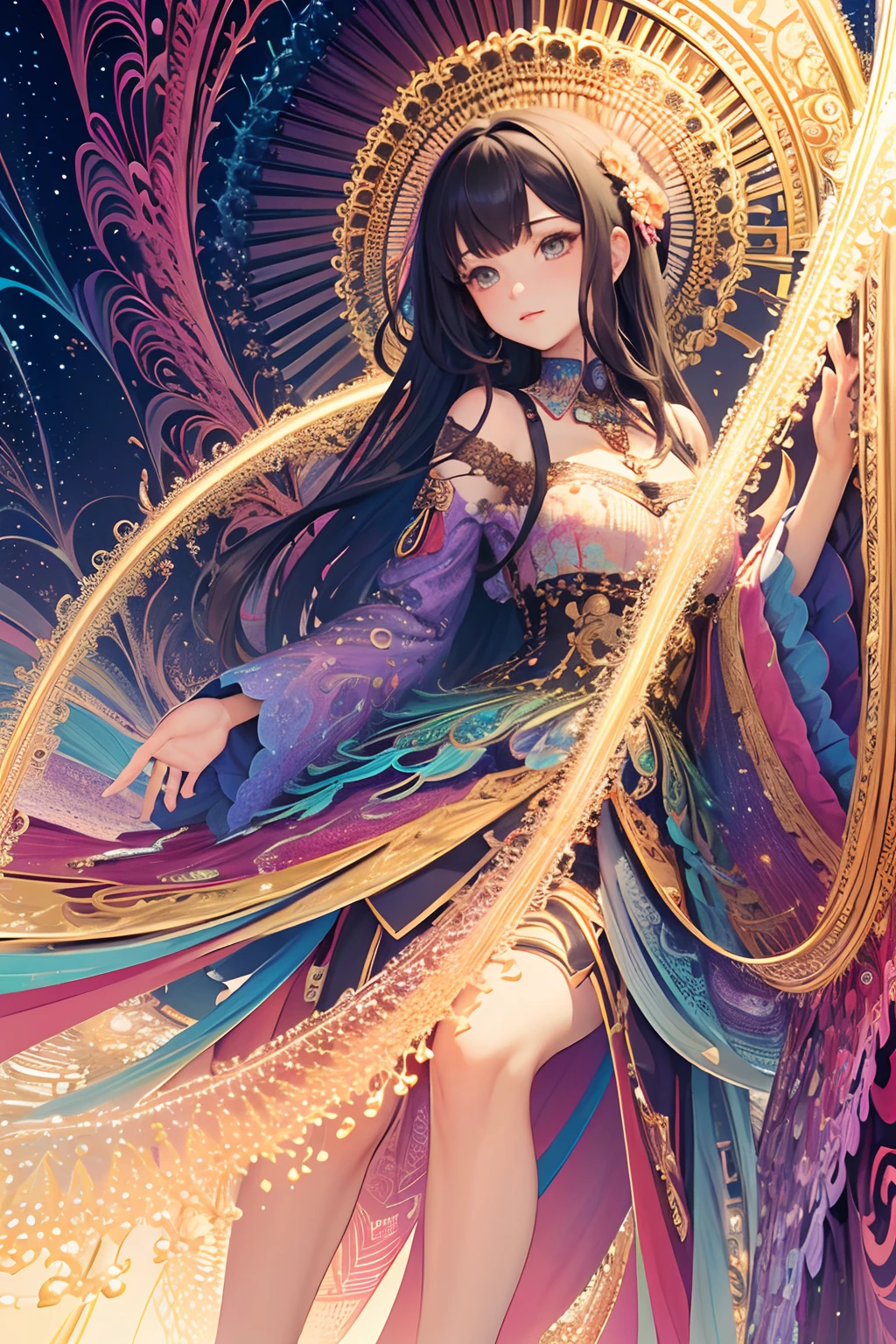 (Masterpiece, Top Quality, Top Quality, Official Art, Beautiful and Aesthetic:1.2), (1girl:1.3), (Fractal Art:1.3),