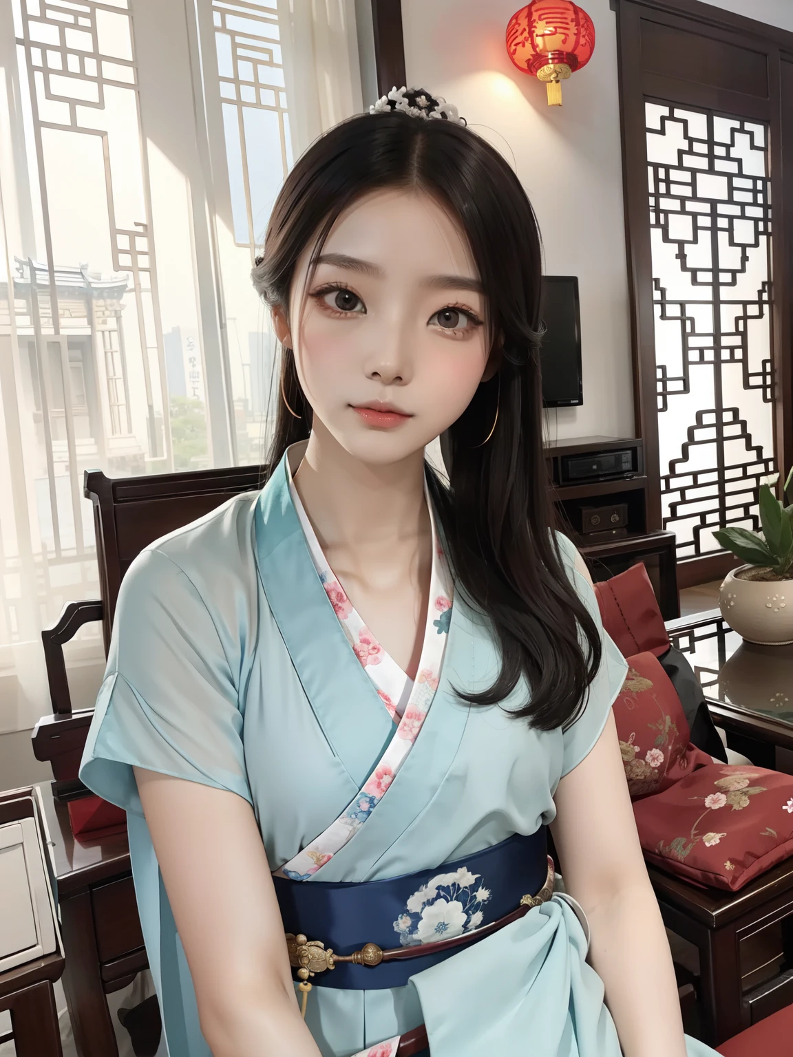 Hanfu,China-style,Chinese style,skinny and thin
