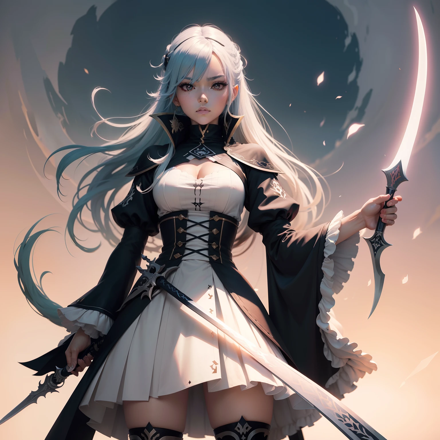 personagem de anime com espada, cara bonito na arte demon slayer, fanart requintada altamente detalhada, bela arte de anime, Arte no estilo de Guweiz, paper awesome wallpaper, bela arte de anime, olhos azuis , personagem da realeza