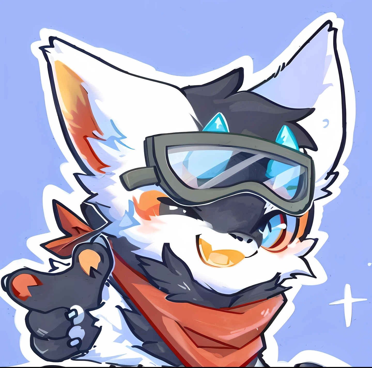 Cartoon cat with goggles and red bandana, furry character portrait, furaffinity commission, commission on furaffinity, fursona art, furry furaffinity, Furry art!!!, fursona furry art commission, fursona commission, Furry character, macro furry, anthro portrait, professional furry drawing, POV furry art, furry fursona, furry artist