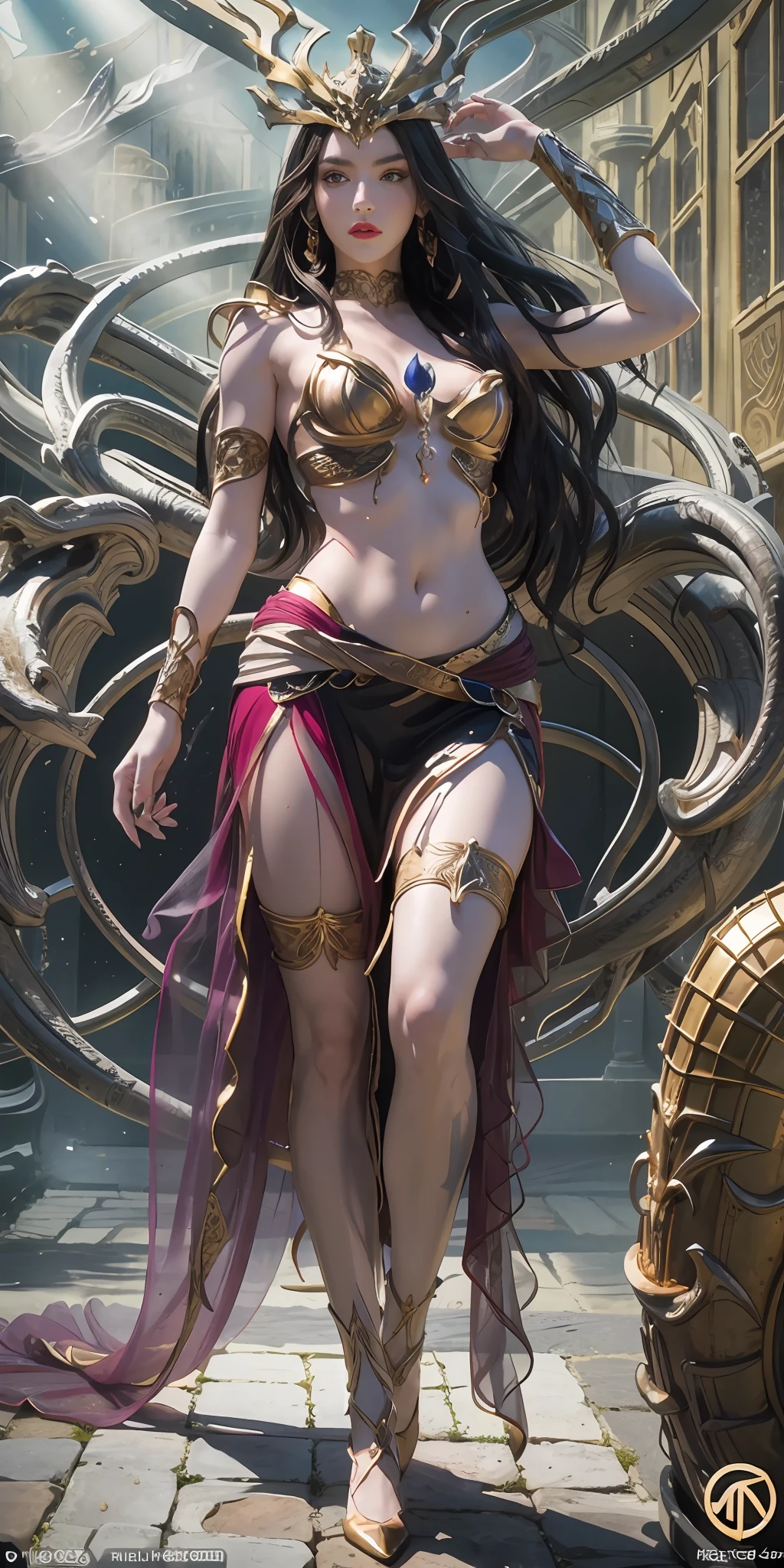 (1girl:1.3), solo,__body-parts__, official art, unity 8k wallpaper, ultra detailed, beautiful and aesthetic, beautiful, masterpiece, best quality, RAW, masterpiece, super fine photo,, best quality, super high Resolution, photorealistic, sunlight, full body portrait, stunningly beautiful,, dynamic pose, delicate face, medusa