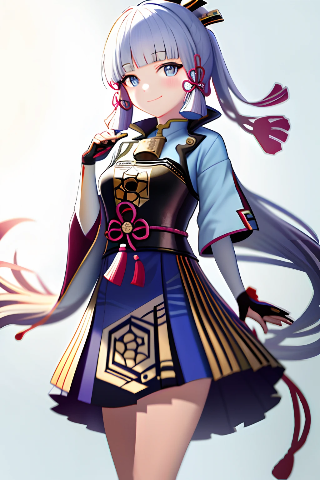 masterpiece, highres, best quality, 1girl solo, kamisato_ayaka, smile, kimono