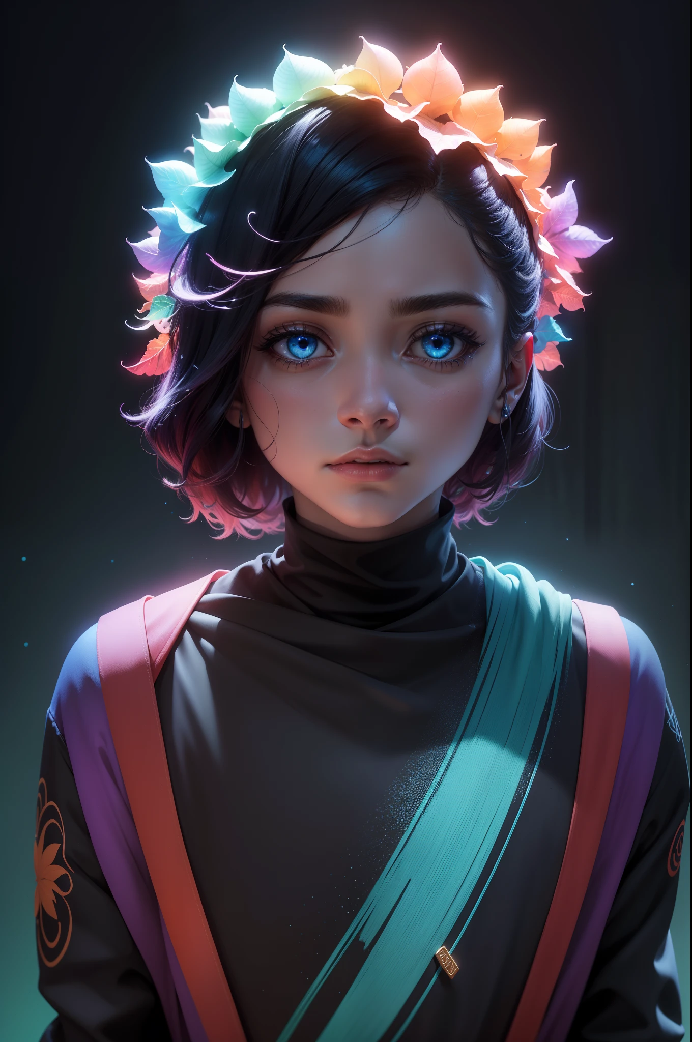 Seu madruga, de terno marrom claro, hat matching suit, fisiculturista, imponente,  cores vivas, dramatic colors, vaporwave, colorido, artódromo, light particules, halo, olhando para o espectador, (bioluminescente: 0,95) oceano, bioluminescente, brilho penetrante, olhos bioluminescentes celestes, vibrante, ((colorido))), (muito detalhado CG papel de parede unificado 8k), (melhor qualidade), (best illustration), (melhor sombra), ridiculous, lifelike lighting